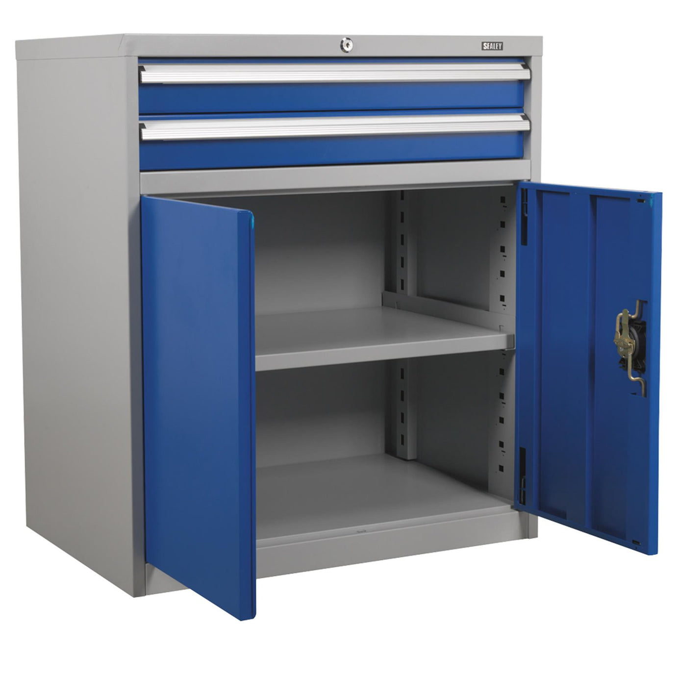 Sealey Industrial Cabinet 2 Drawer & 1 Shelf Double Locker