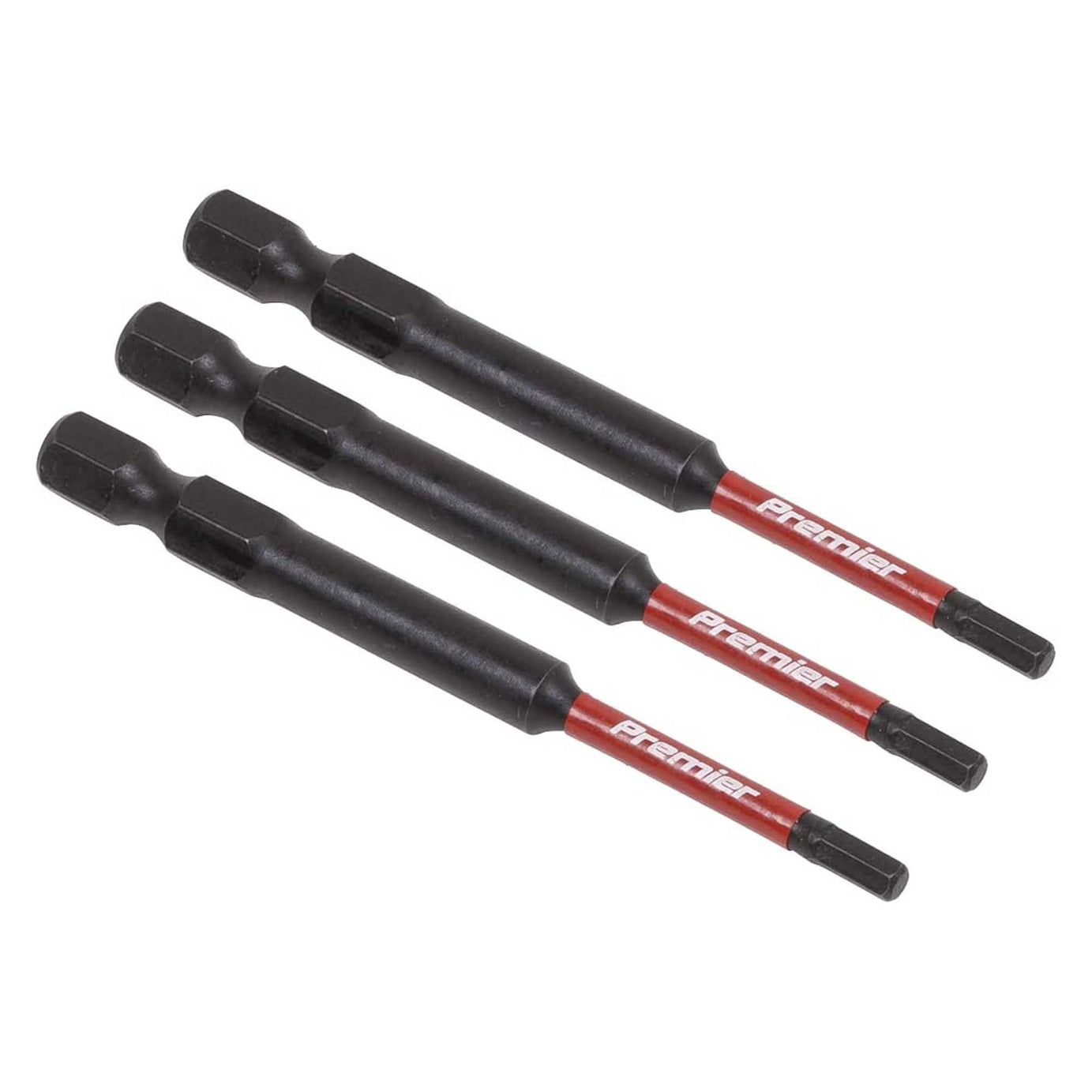 Hex 3mm Impact Power Tool Bits 75mm - 3pc