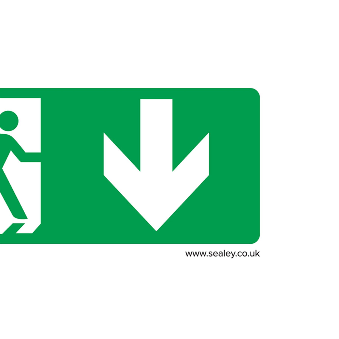 Safe Conditions Safety Sign - Fire Exit (Down) - Self-Adhesive Vinyl