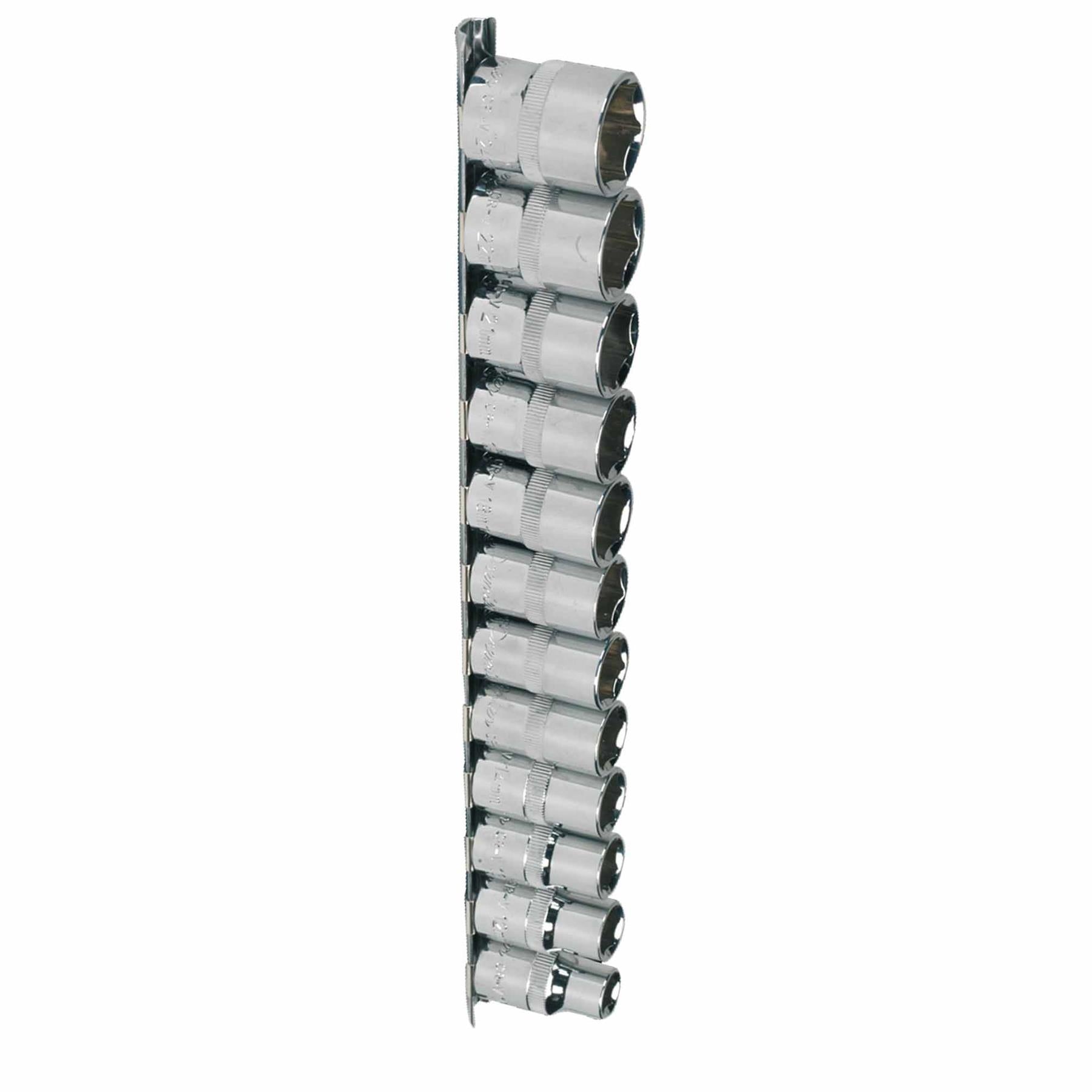Socket Set 12pc 1/2"Sq Drive 6pt WallDrive Metric. Sealey