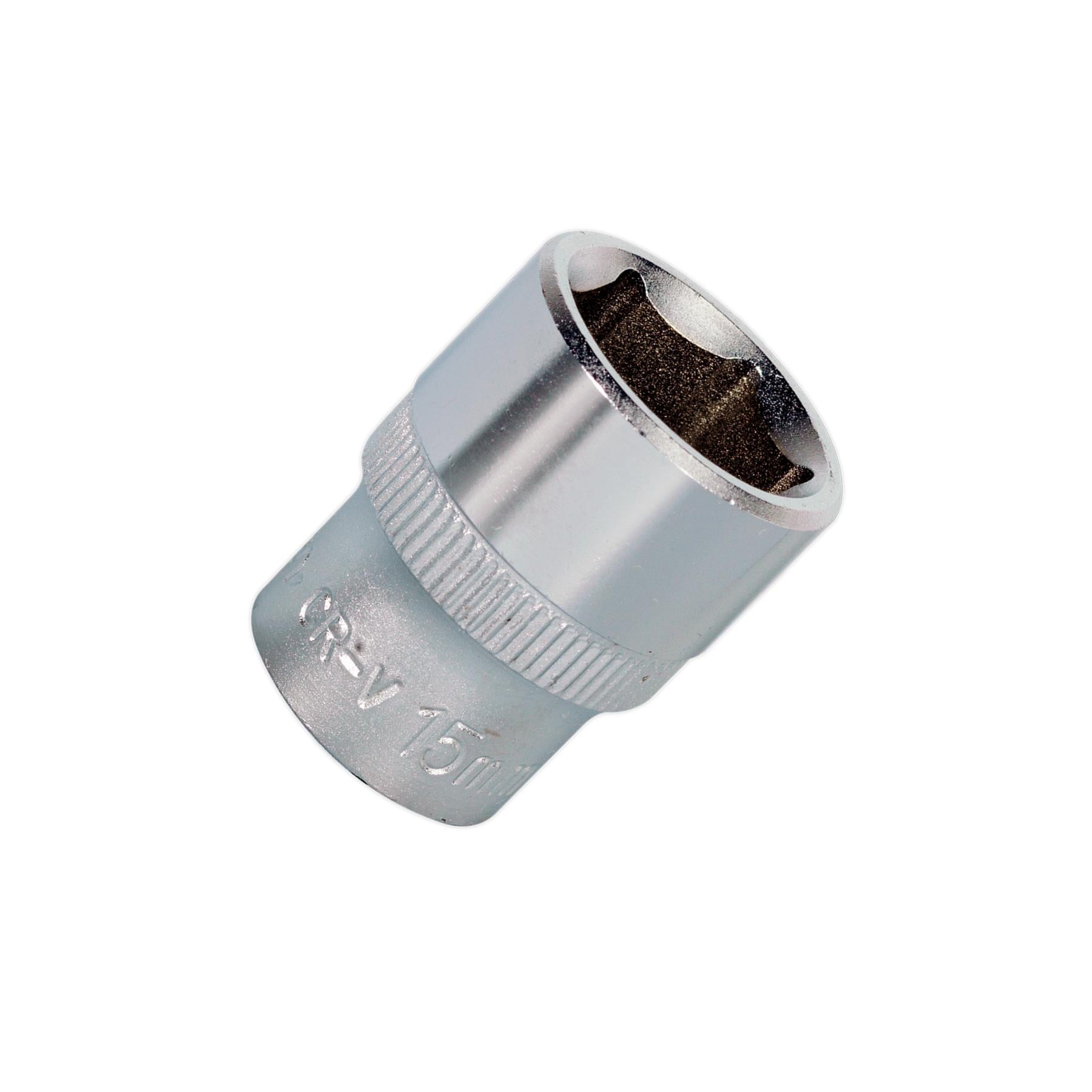 Sealey WallDrive® Socket 14mm 3/8"Sq Drive Chrome Vanadium Steel