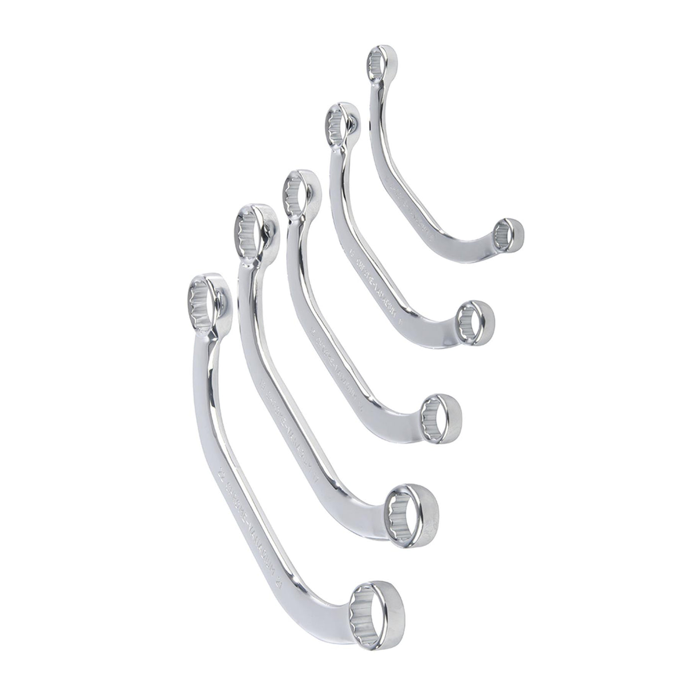 Obstruction Ring Spanner Set 'C' Shaped Half Moon Bend Shape Crv Steel