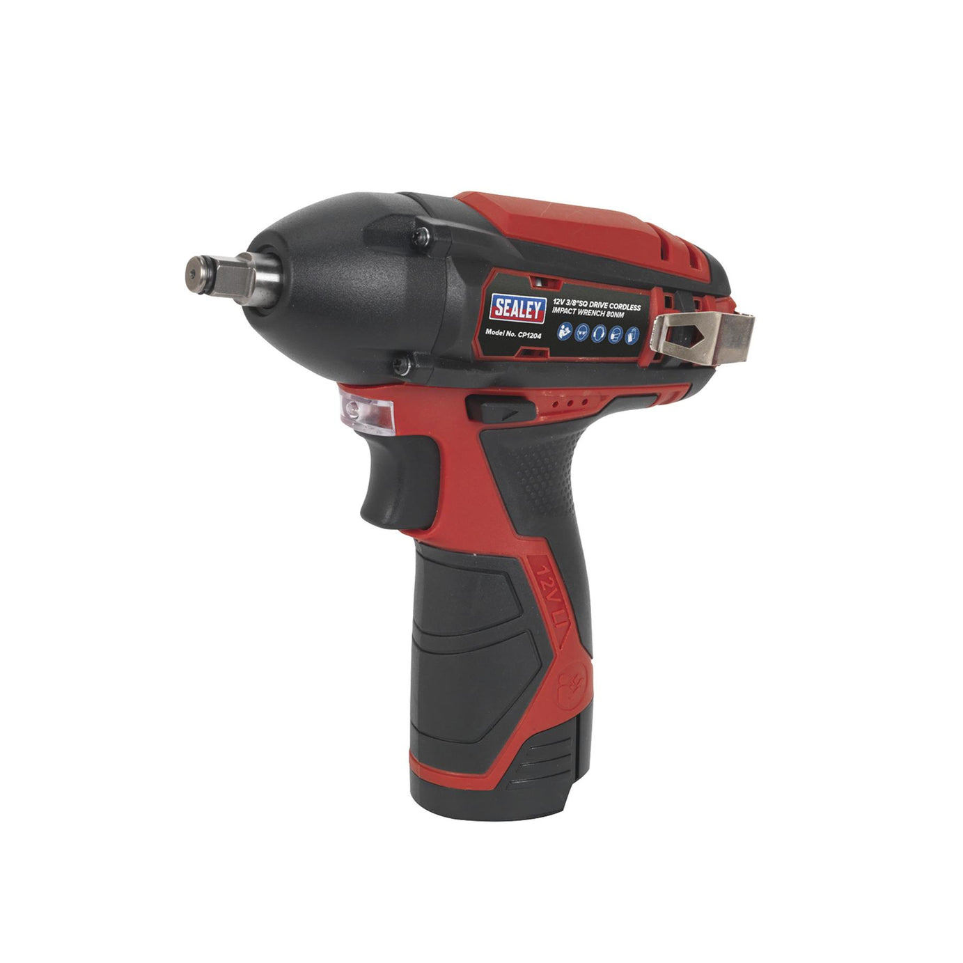 Sealey Impact Wrench Kit 3/8"Sq Drive 12V Lithium-ion - 2 Batteries