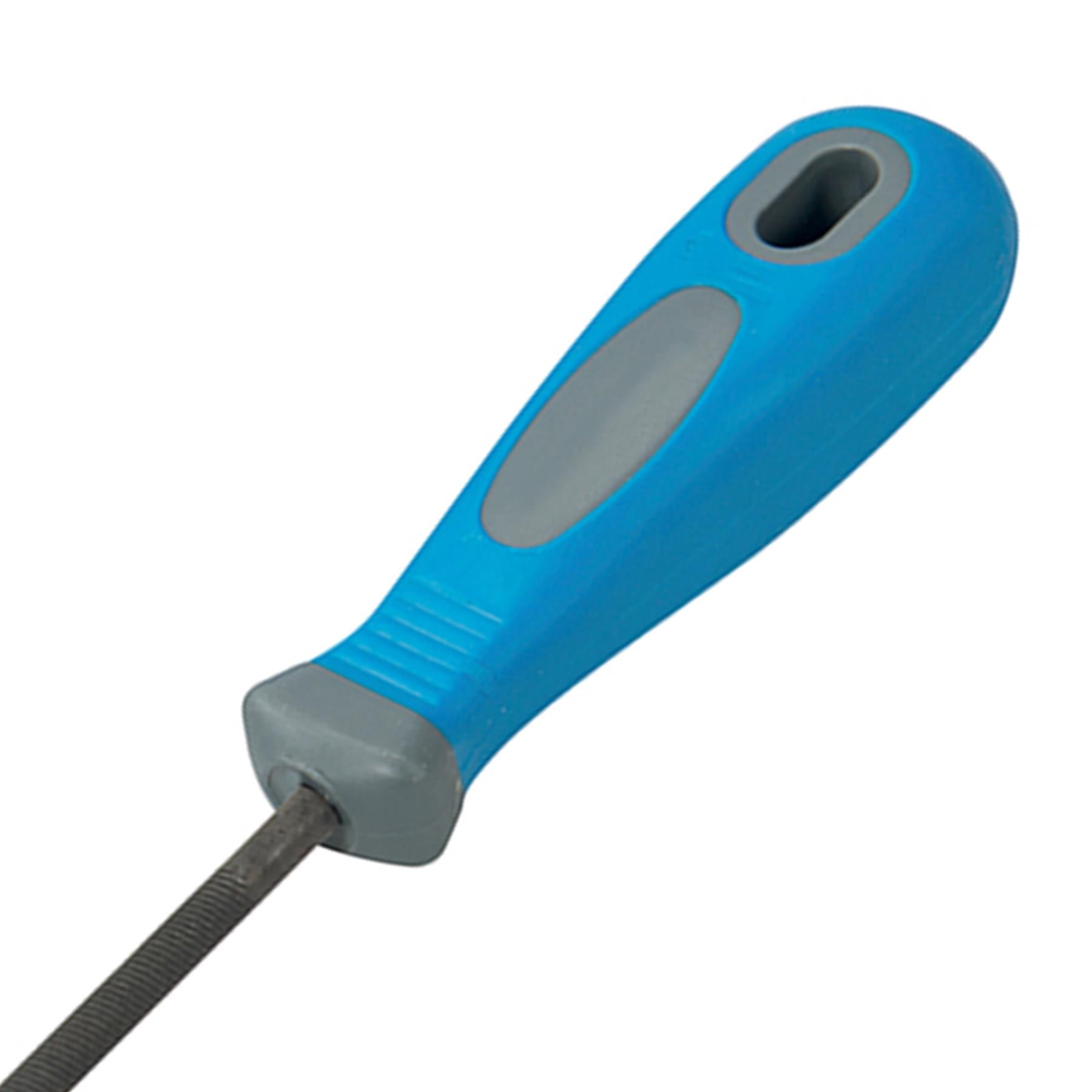 250mm Round File 2nd Cut Filing Smoothing Coarse Soft Grip Woodwork Carpentry