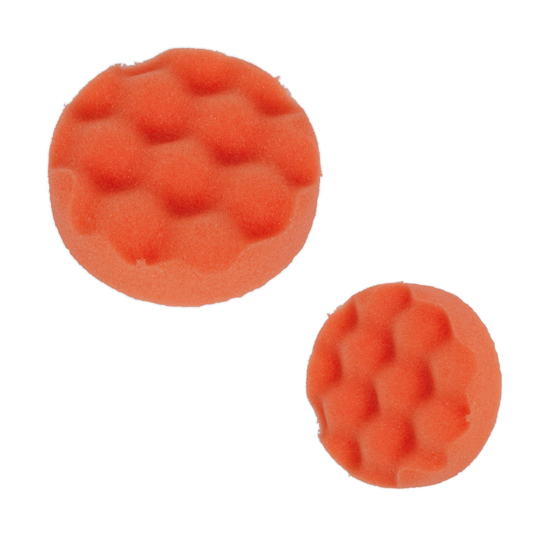 Sealey Buffing & Polishing Foam Head Hook/Loop 80x25mm Orange/Firm
