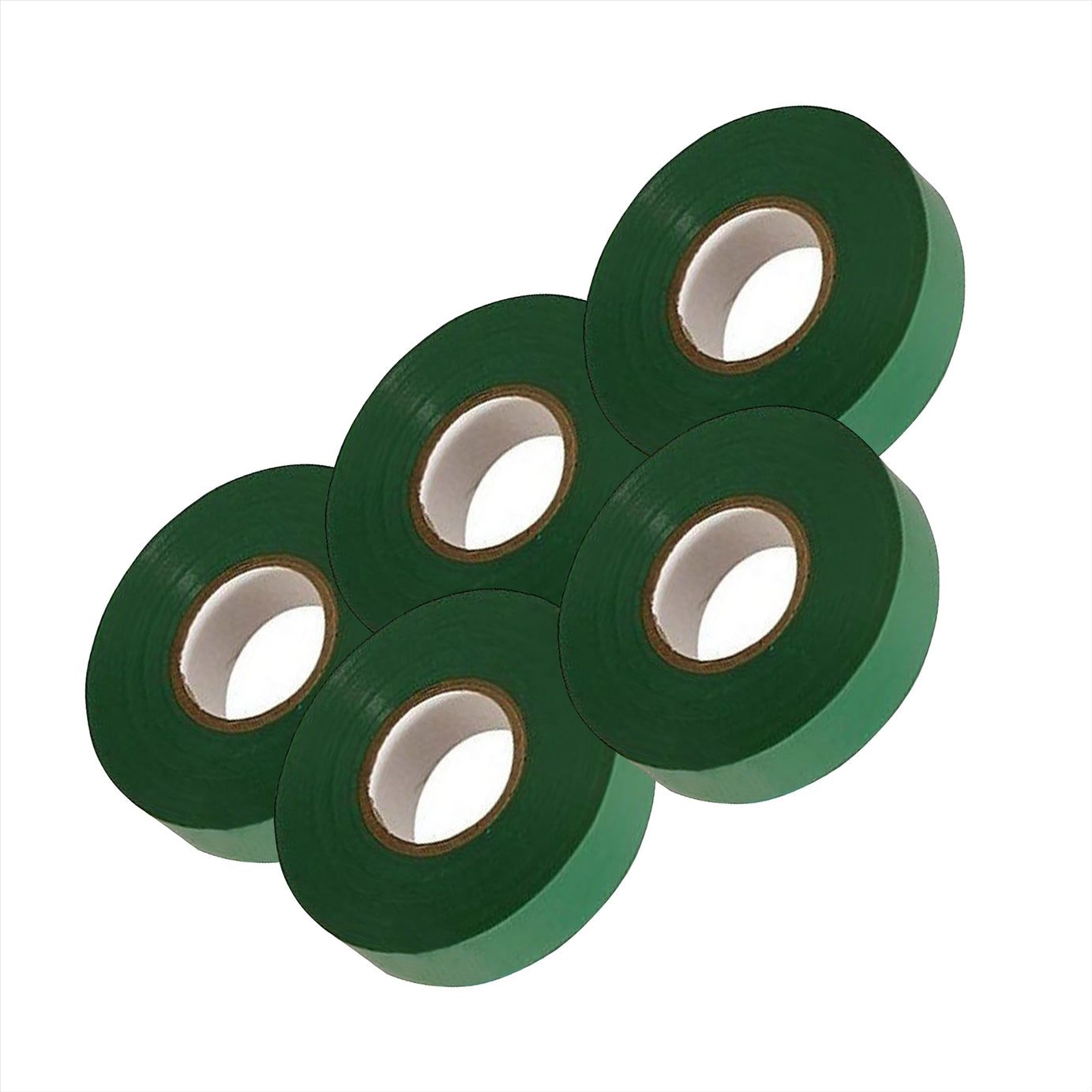 19mm x 22mm Electrical Pvc Insulation Insulating Tape 22m Flame Retardant Rolls Green 5 Rolls