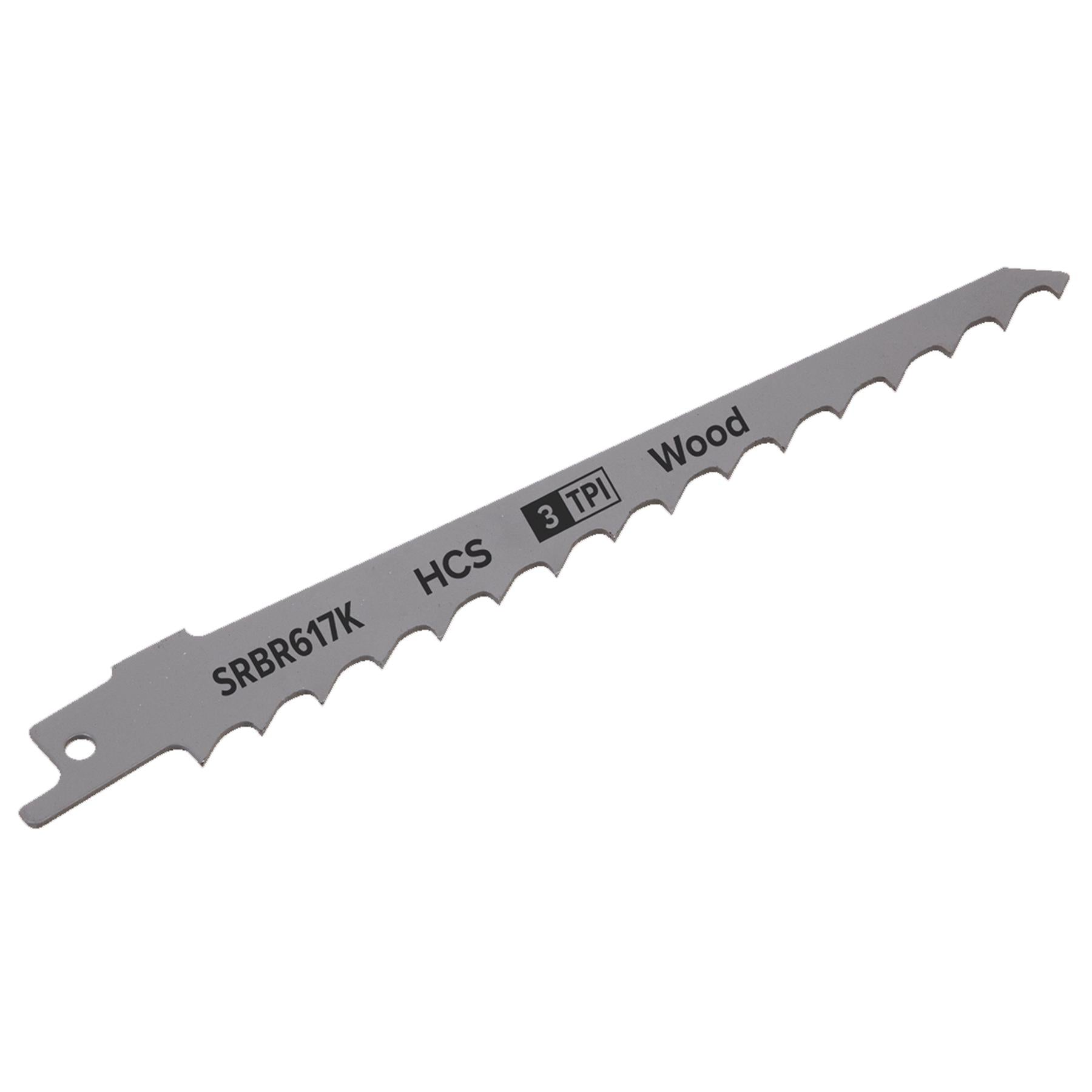 Sealey Reciprocating Saw Blade Pruning & Coarse Wood 150mm 3tpi-Pk5