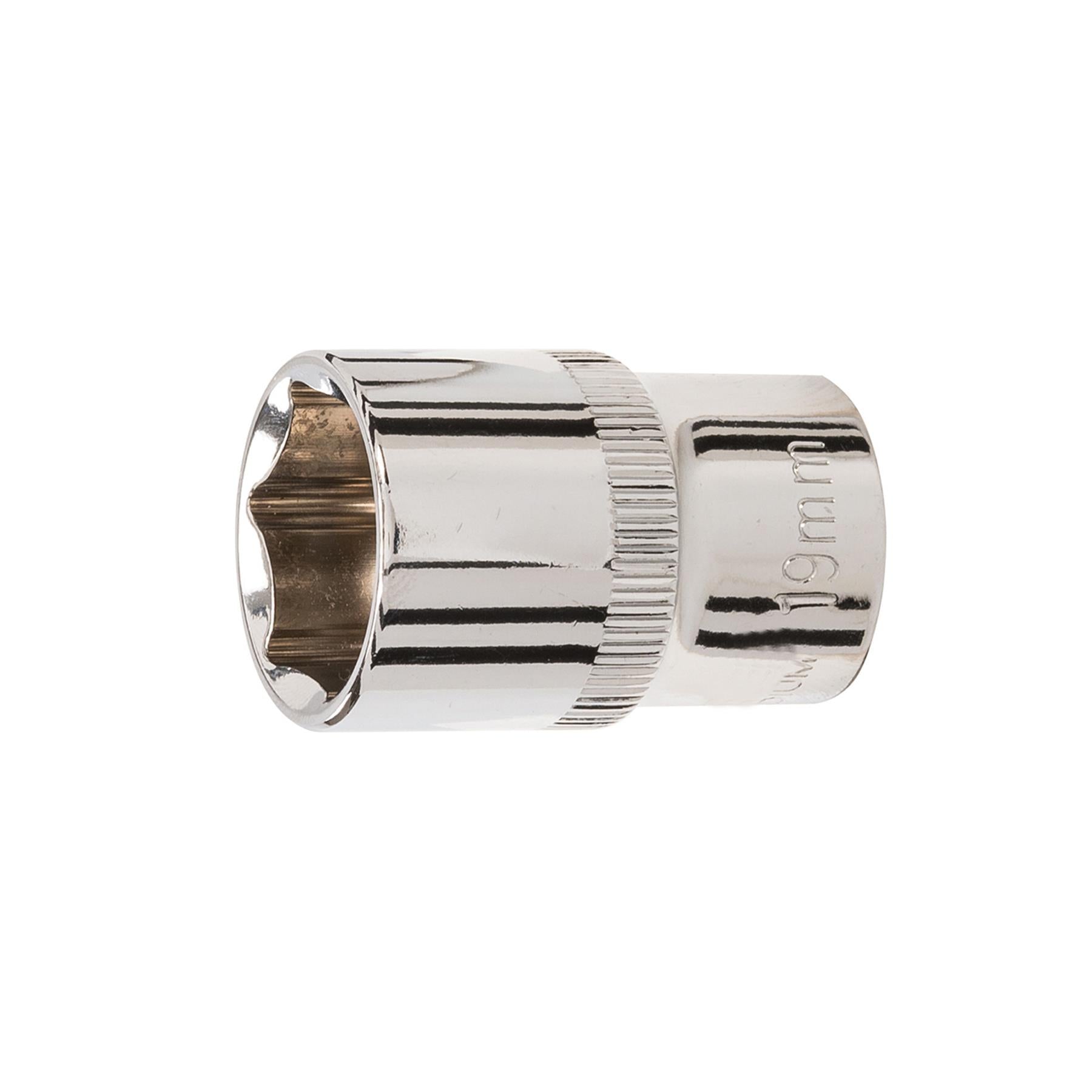 Socket 1/2" Drive Metric Hex Square 19mm Individual Hex Polished Crv Quality