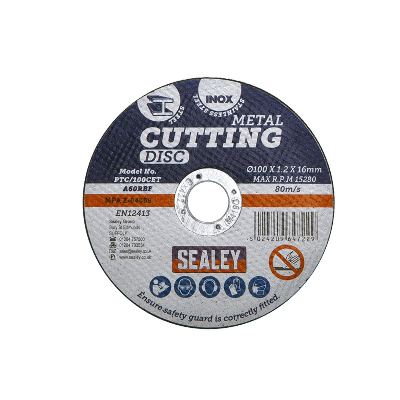 Sealey Cutting Disc Ø100 x 1.2mm 16mm Bore