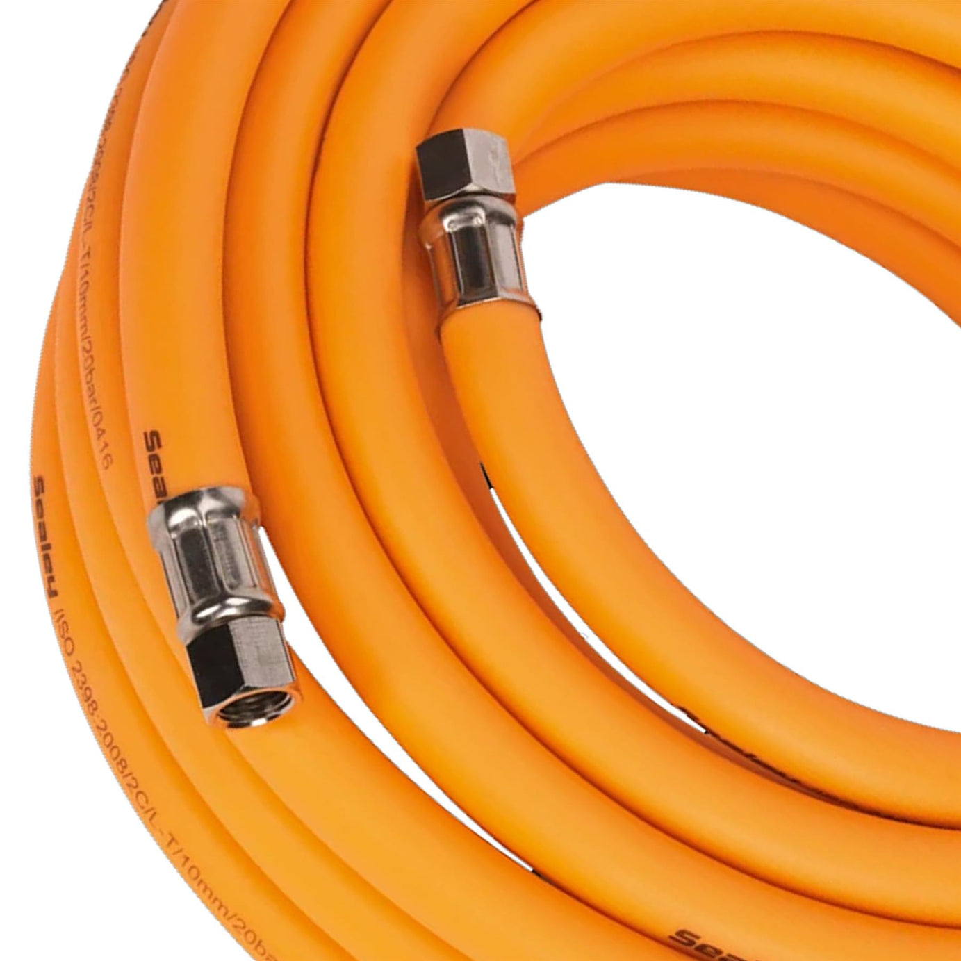 Sealey Air Hose 10m x 10mm Hybrid High-Visibility 1/4"BSP Unions