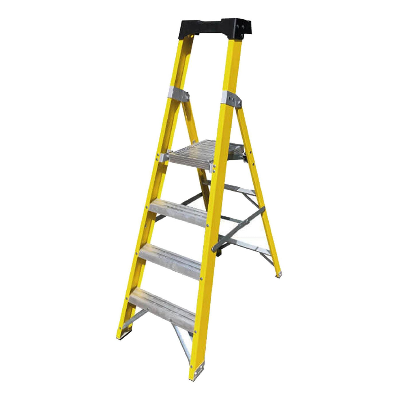 Dapetz PRo 5 Tread GRP Fibreglass Platform Step Ladder 1.97m, 150 Kg, Made In Uk