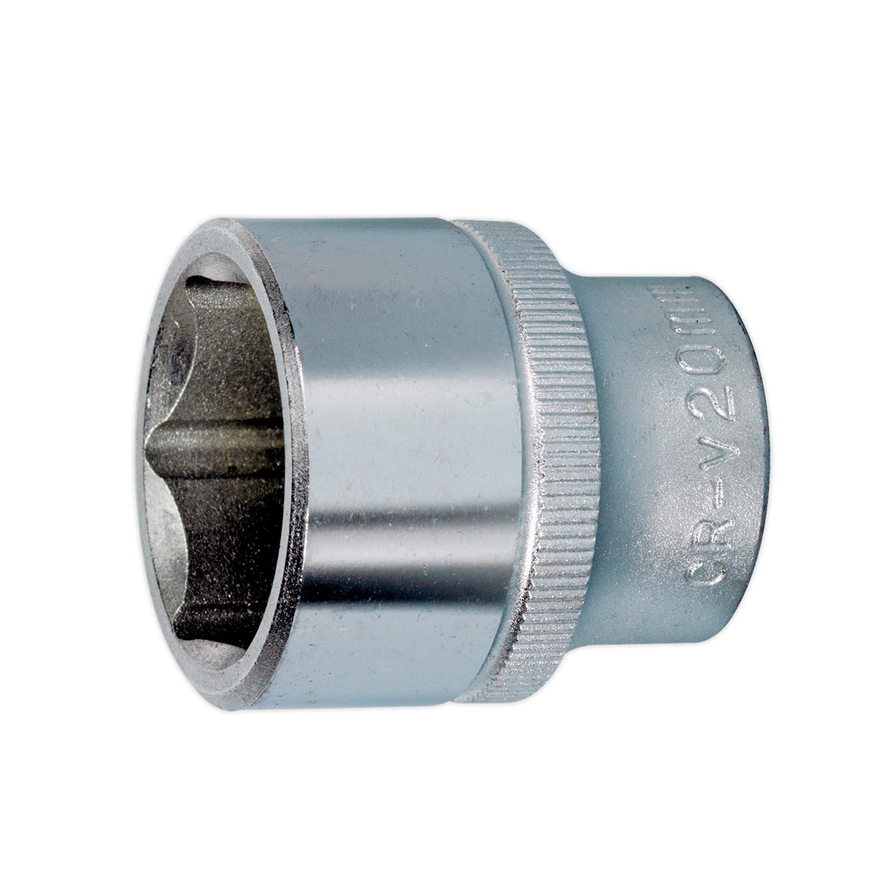 Sealey WallDrive® Socket 20mm 3/8"Sq Drive Chrome Vanadium Steel