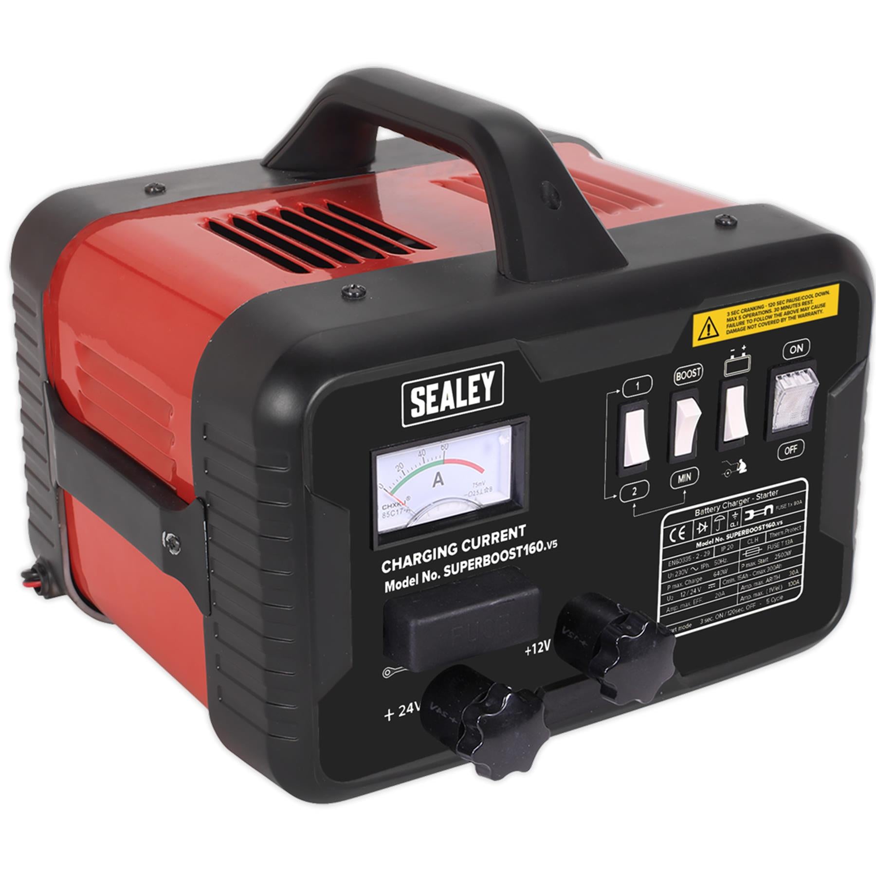 Sealey Starter/Charger 160/30Amp 12/24V 230V