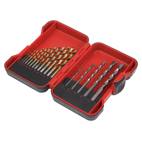 Sealey HSS/Masonry Drill Bit Set 17pc
