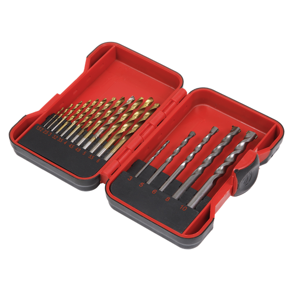Sealey HSS/Masonry Drill Bit Set 17pc