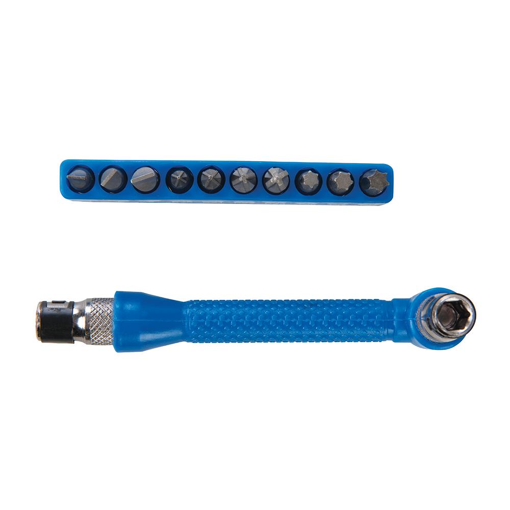 Angle Screwdriver Bit Holder Set Corossion Resistant & Steel Construction 12Pc