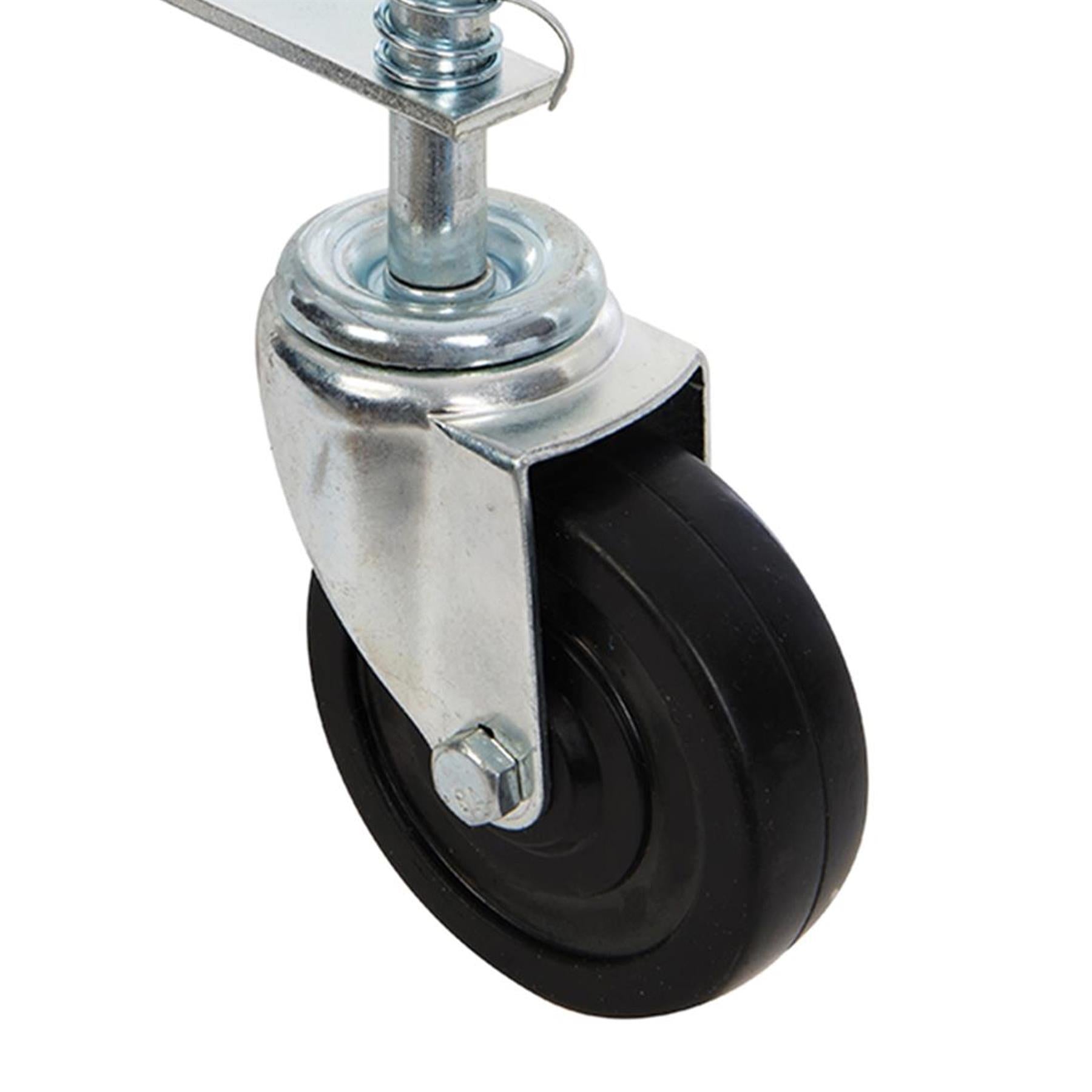 Spring Loaded Gate Jockey Wheel Swivel Castor 100mm (4") Diameter for up to 57kg