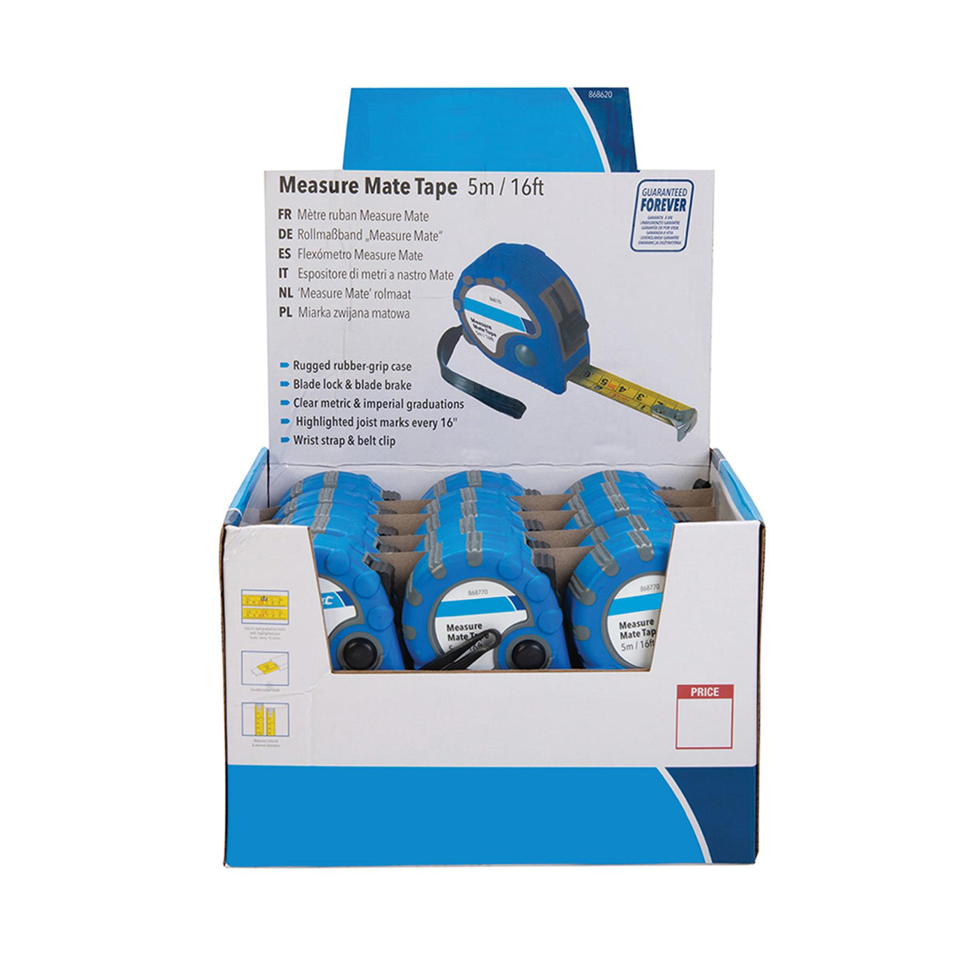 Tape Measure 5 Metre Box Of 30 Class Ii Metric Imperial 5M