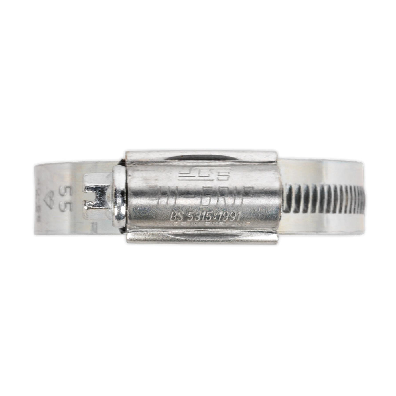 Sealey Hi-Grip Hose Clips Zinc Plated Ø22-30mm Pipe Clamps Worm Drive HCJ1A