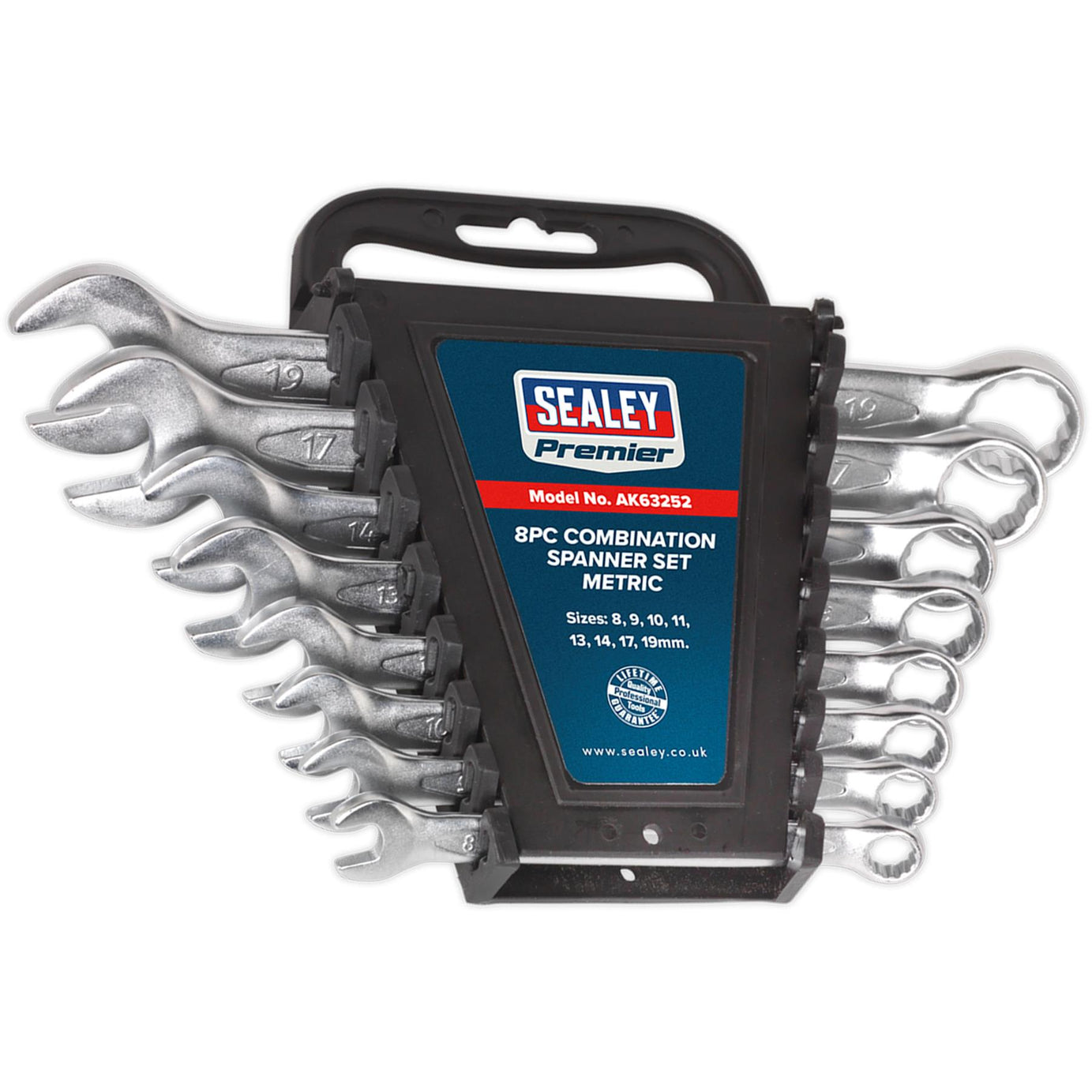 Sealey Combination Spanner Set 8pc Cold Stamped Metric