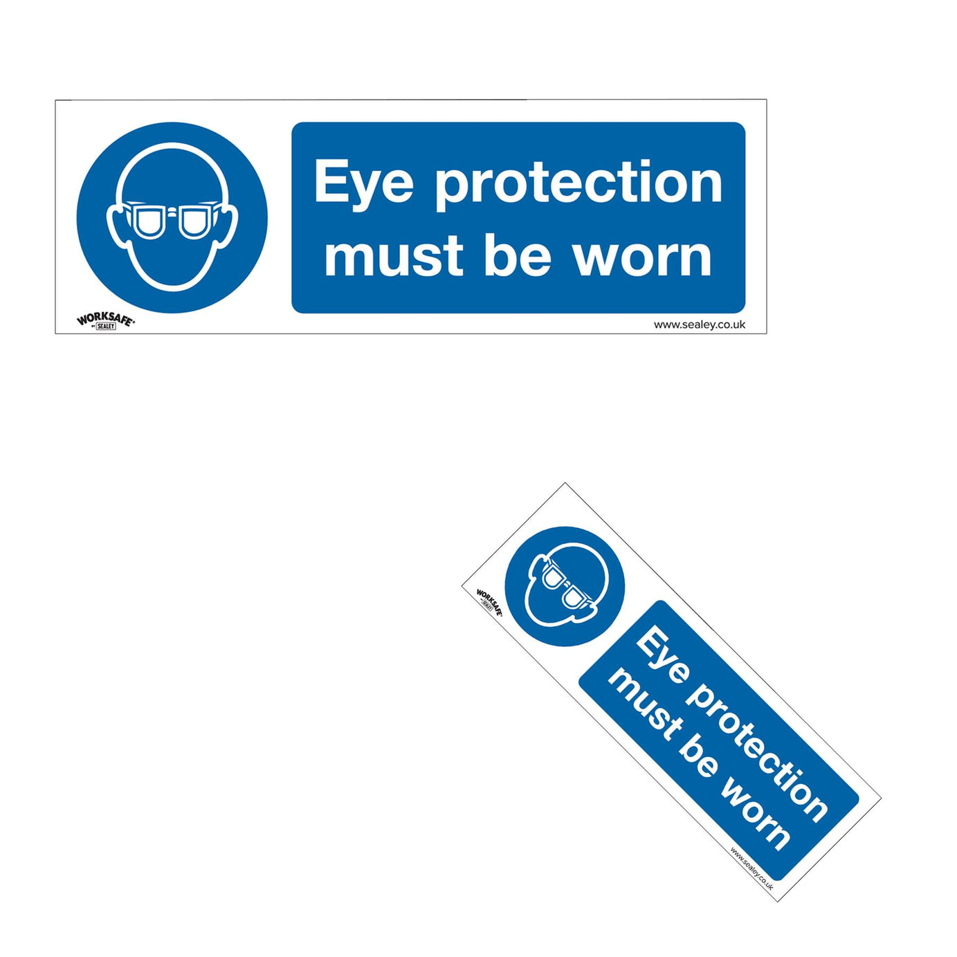 Mandatory Safety Sign - Eye Protection Must Be Worn - Rigid Plastic