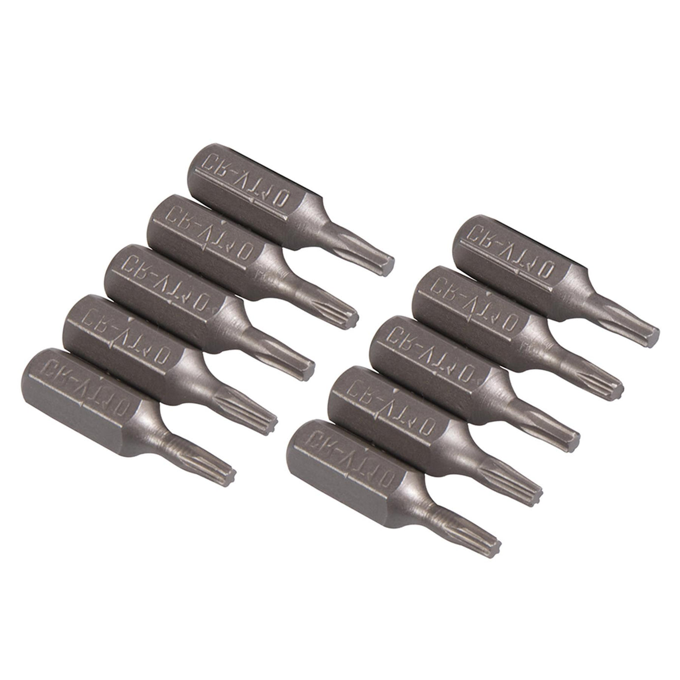 10Pk Torx CRV Screwdriver Bits T10 Chrome Vanadium 1/4" Hex Drive Drive DIY