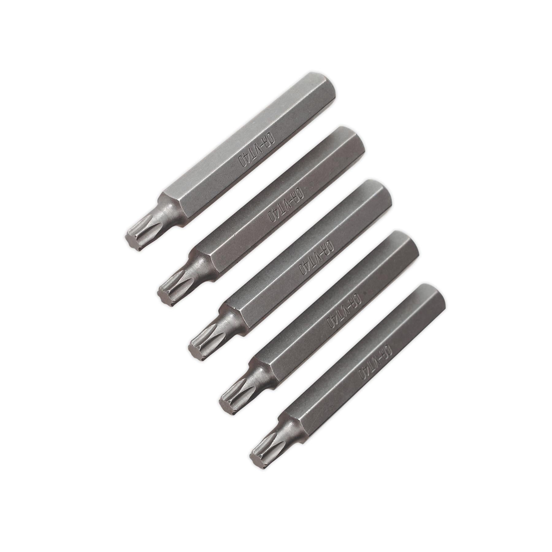Sealey TRX-Star* T40 Bit Long Chrome Vanadium 6150 Steel Pack of 5