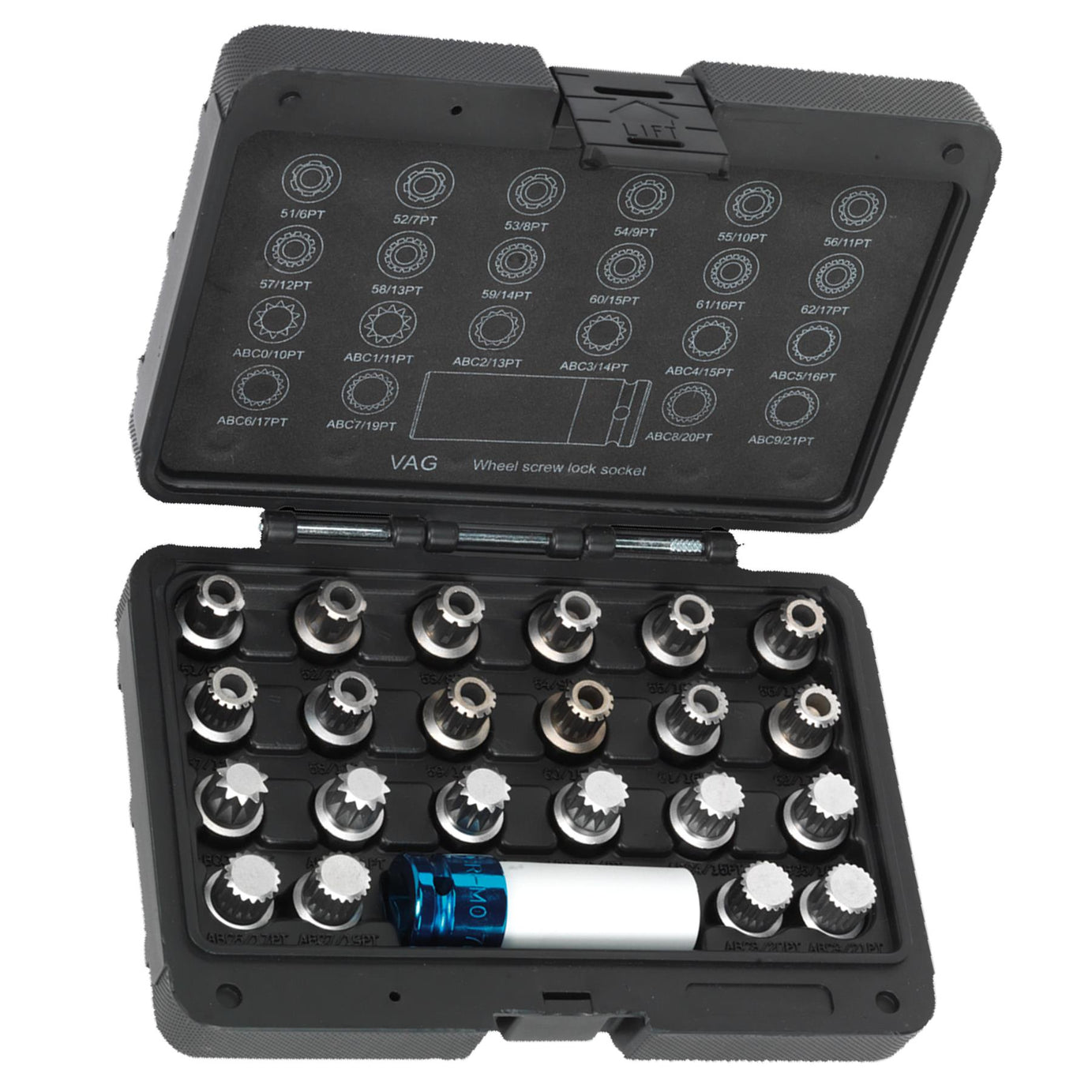 Sealey Locking Wheel Nut Key Set 23pc - VAG