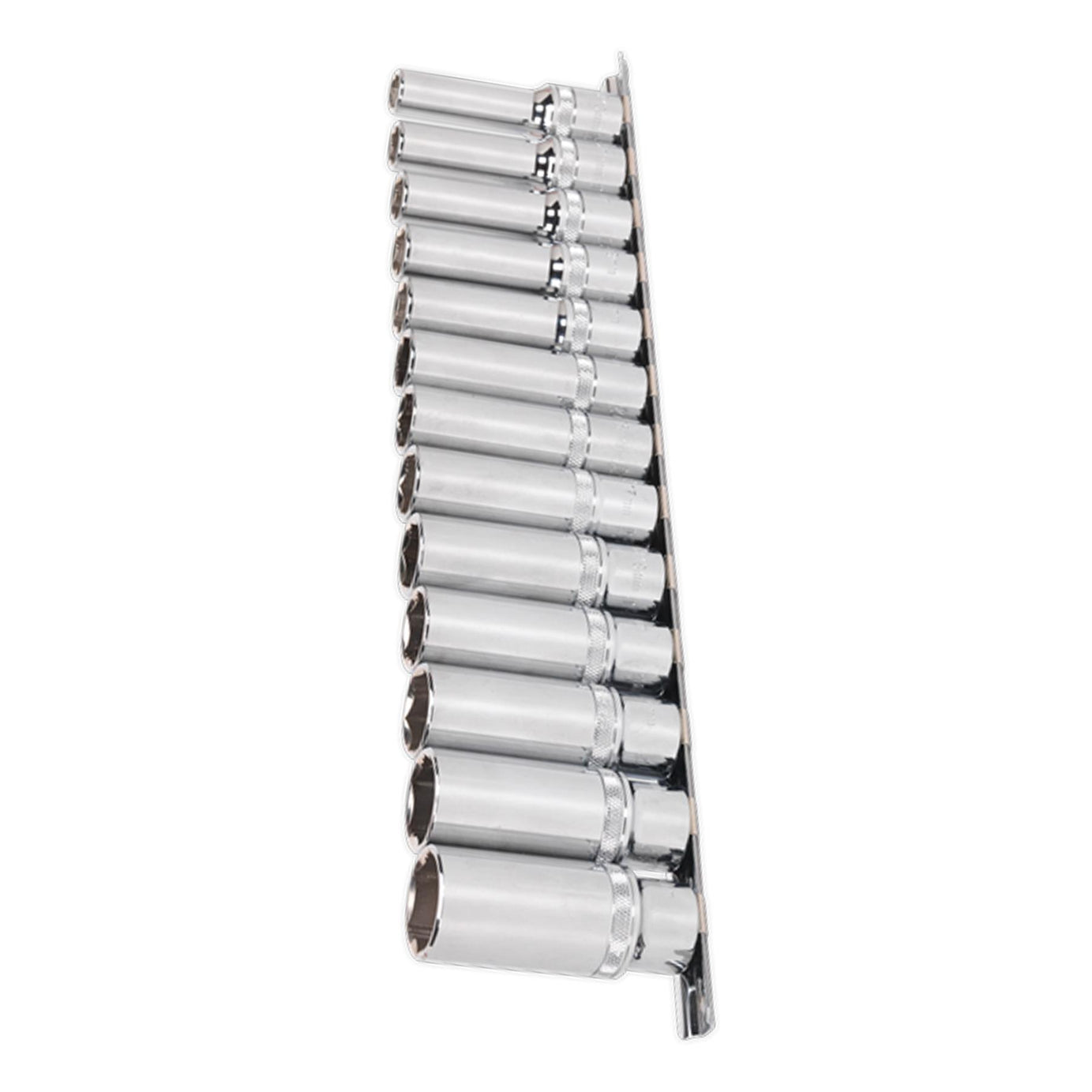 Sealey Deep Lock-On Socket Set 1/2" Sq Dr 13pc 10-24mm 6pt Metric Long Reach