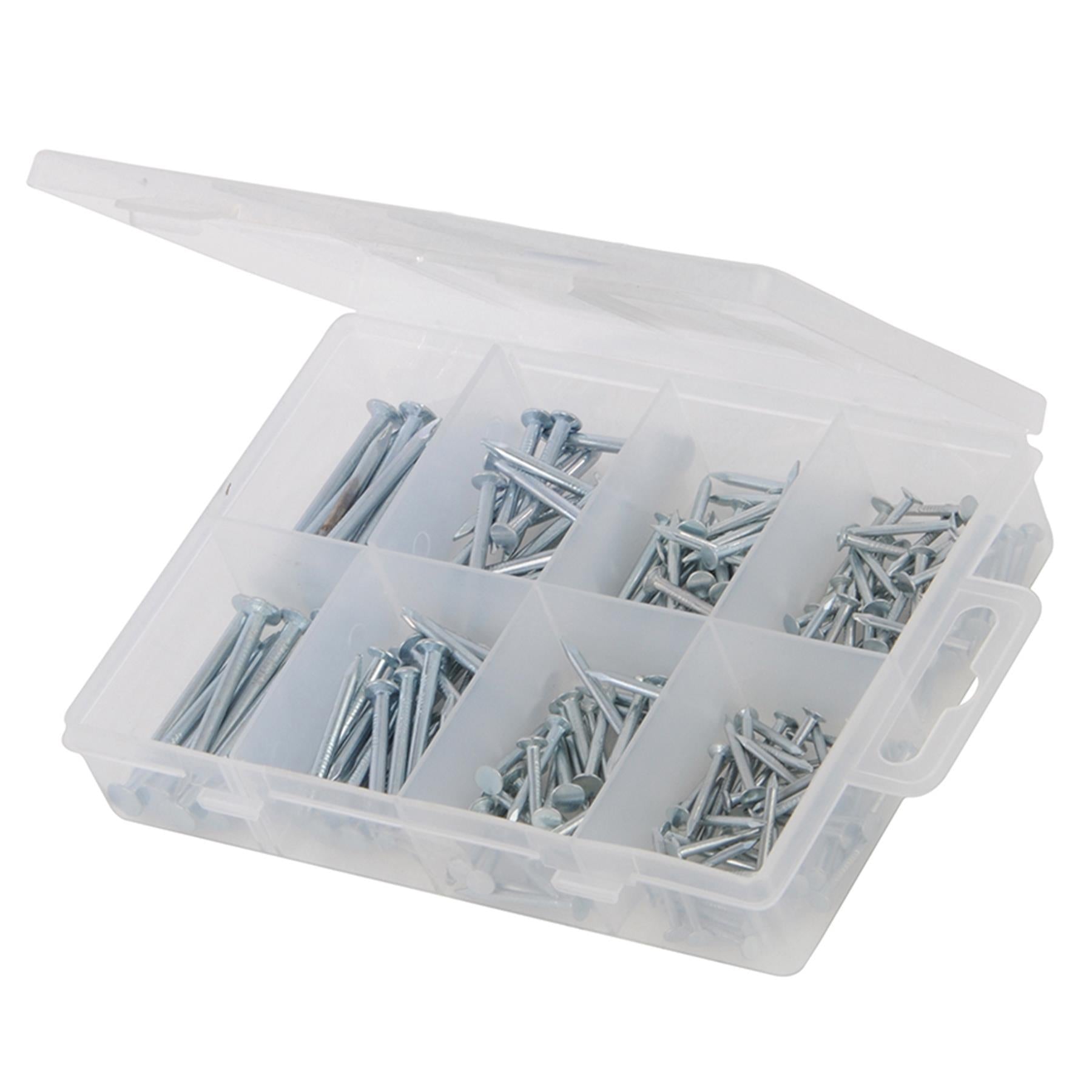 200Pce Masonry Nails Pack Diy Tools Zinc-Plated Hardened Steel Round Shank