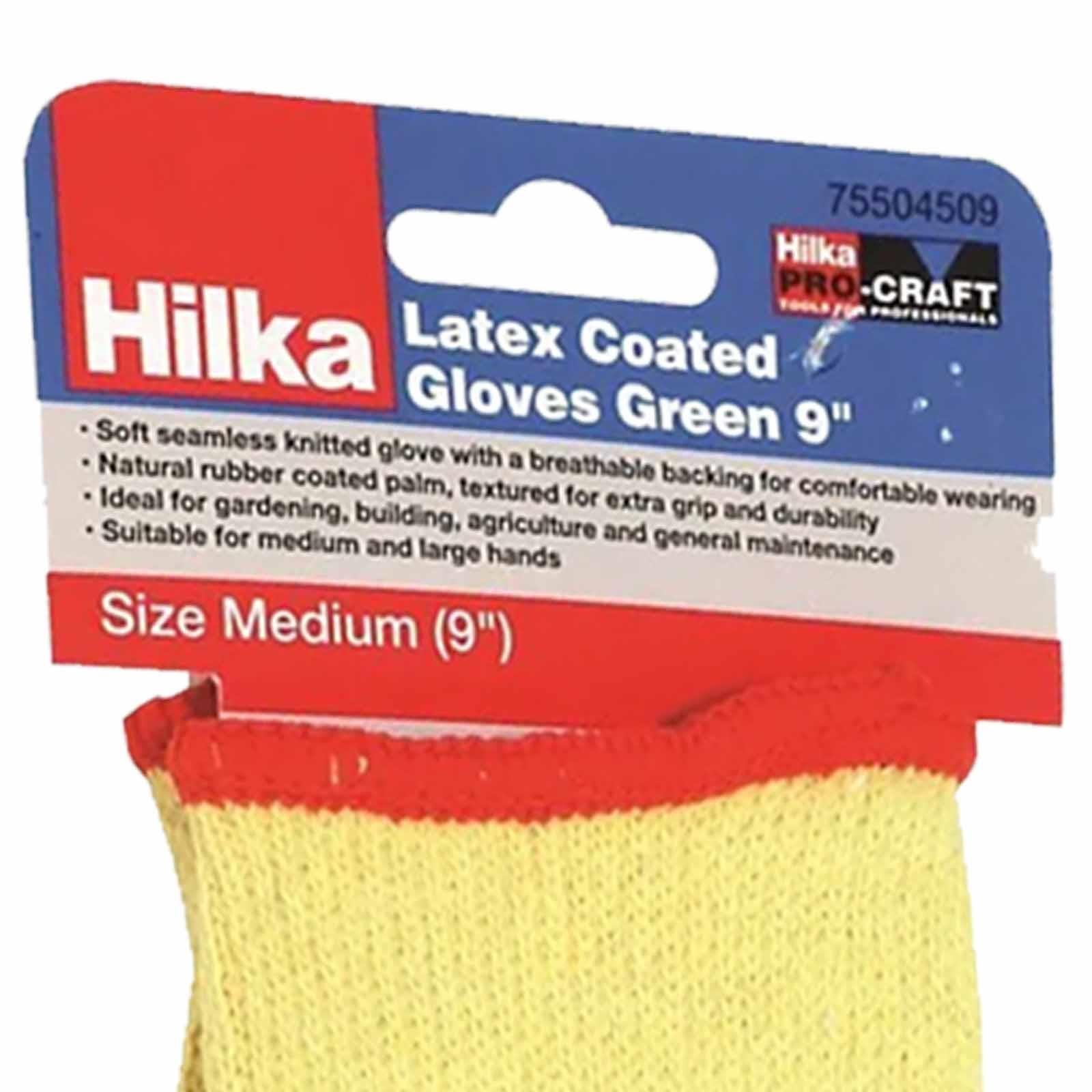 Green Latex Coated Work Gloves
