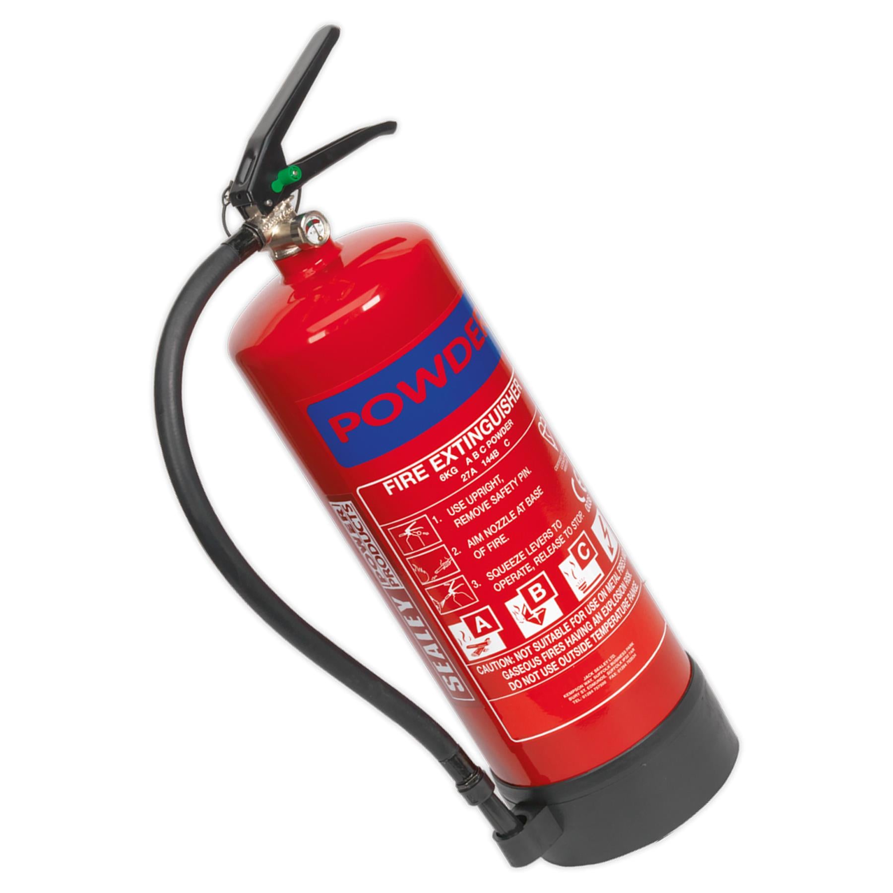 Sealey Fire Extinguisher 6kg Dry Powder