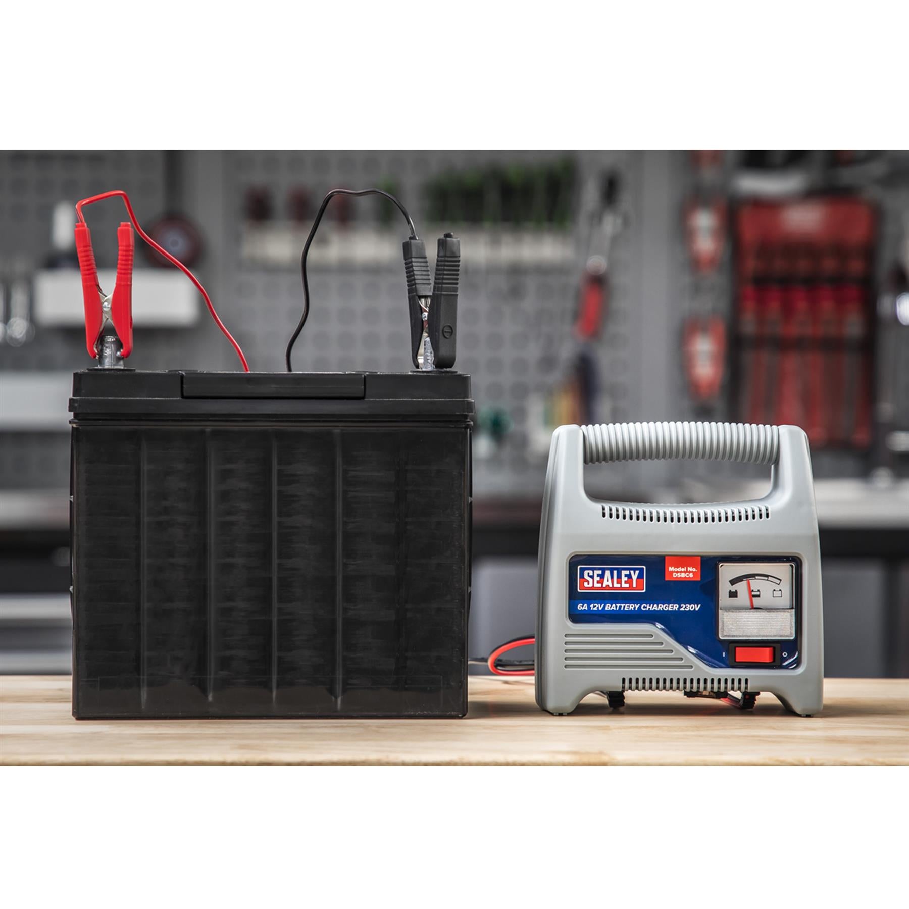 Sealey Battery Charger 12V 6A 230V