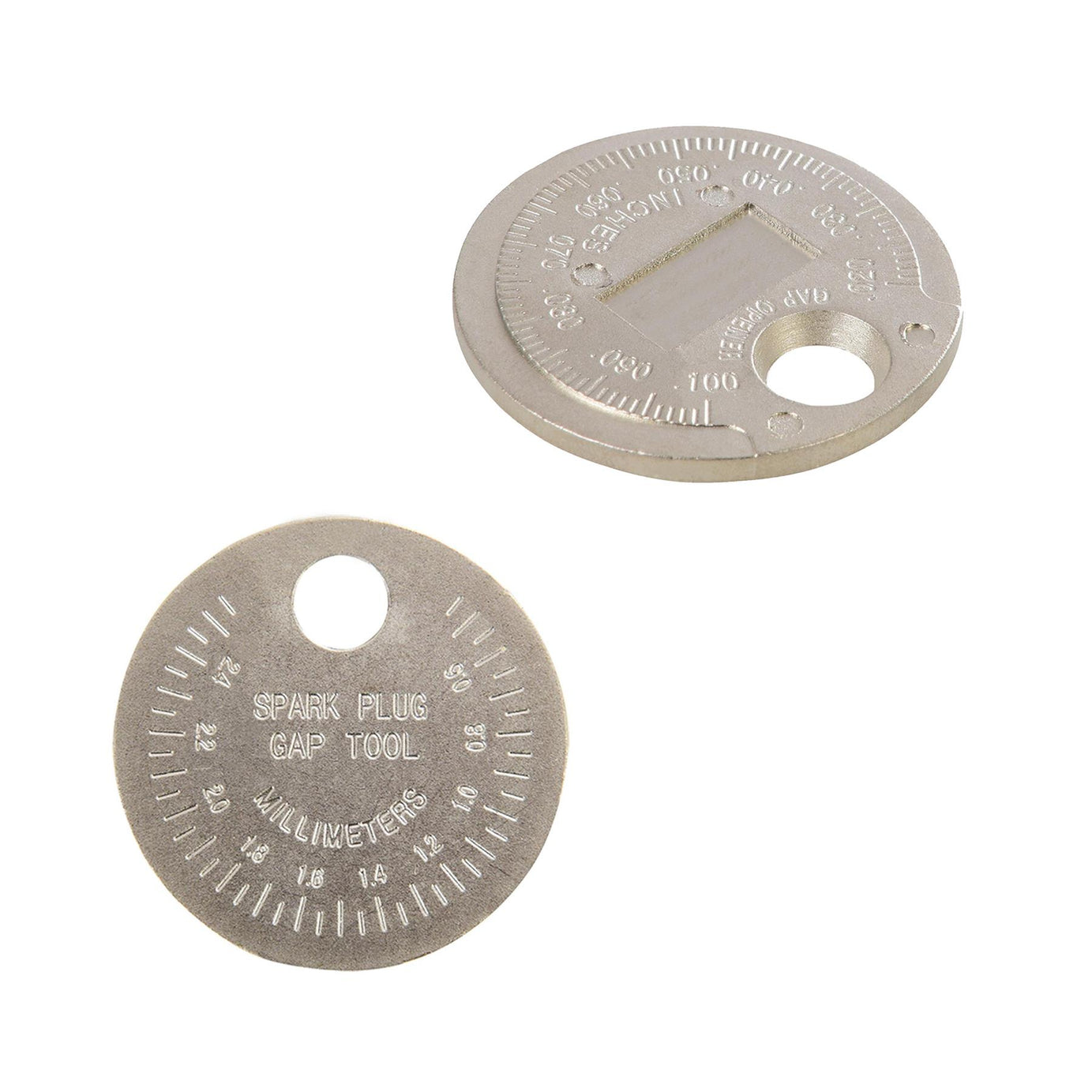 Spark Gap Plug Tool 0.5 - 2.55mm 0.02 - 0.1" Coin Type Tool With Flanged Hole