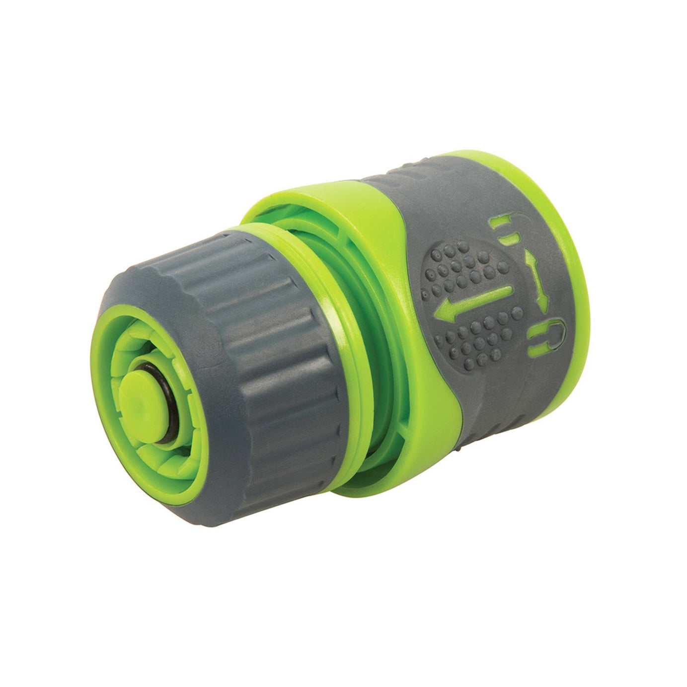 Female Soft-Grip Water Stop Hose Quick Connector - 1/2" High Quality Abs Plastic