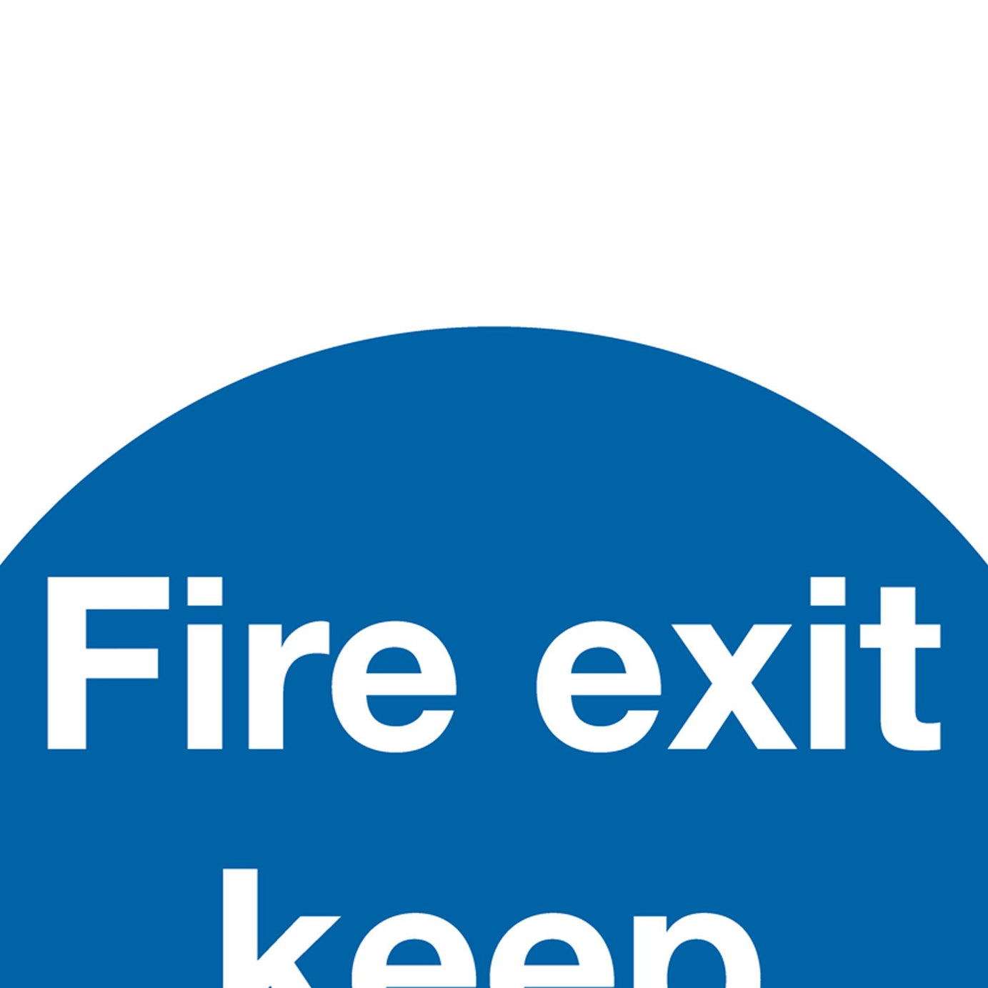 Sealey Safety Sign - Fire Exit Keep Clear - Self-Adhesive-Pk of 10