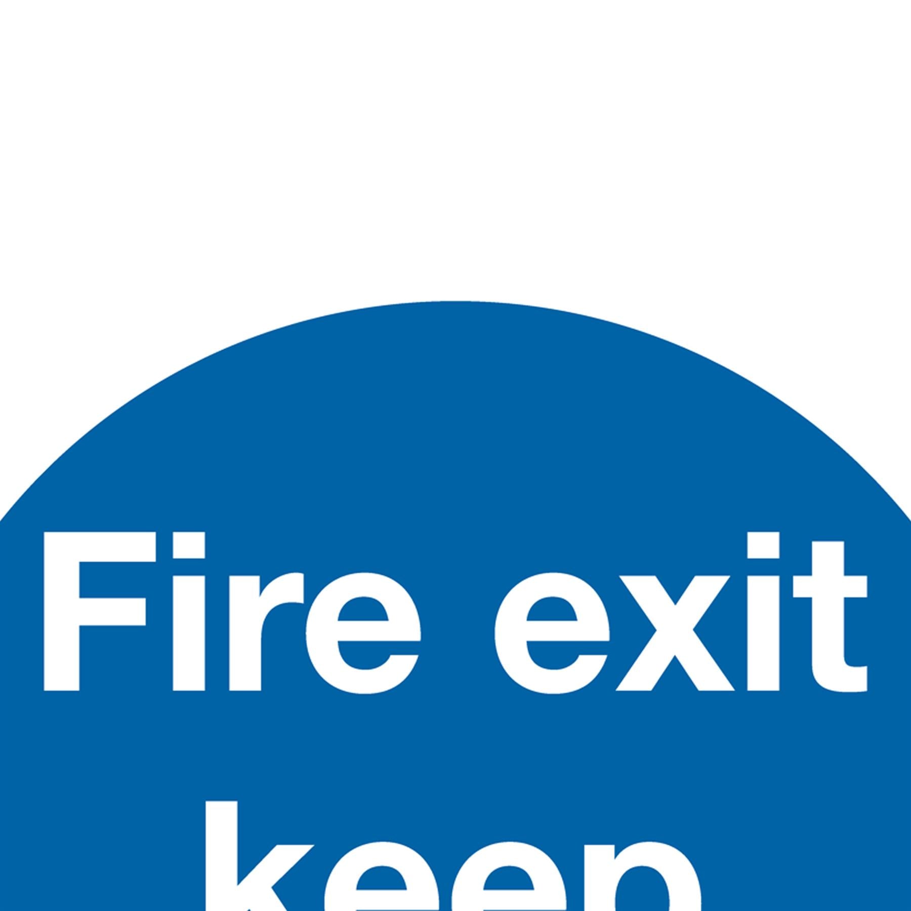 Sealey Safety Sign - Fire Exit Keep Clear - Self-Adhesive-Pk of 10