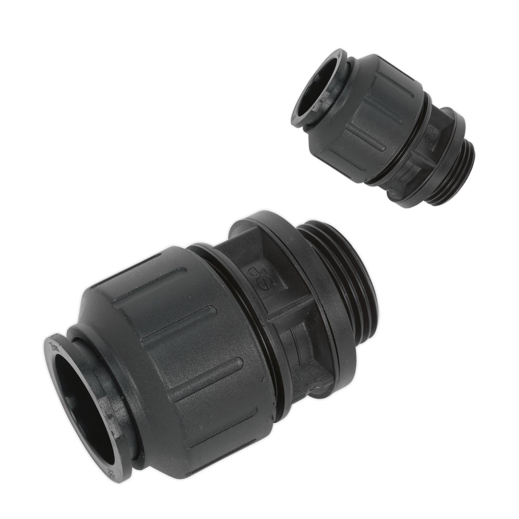 Sealey Straight Adaptor 28mm 1"BSP Pack of 2 (Speedfit - PM012818E)
