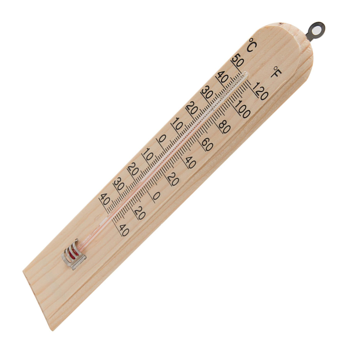 Wooden Thermometer -40° To °C Celsius And Fahrenheit Temperature Scale
