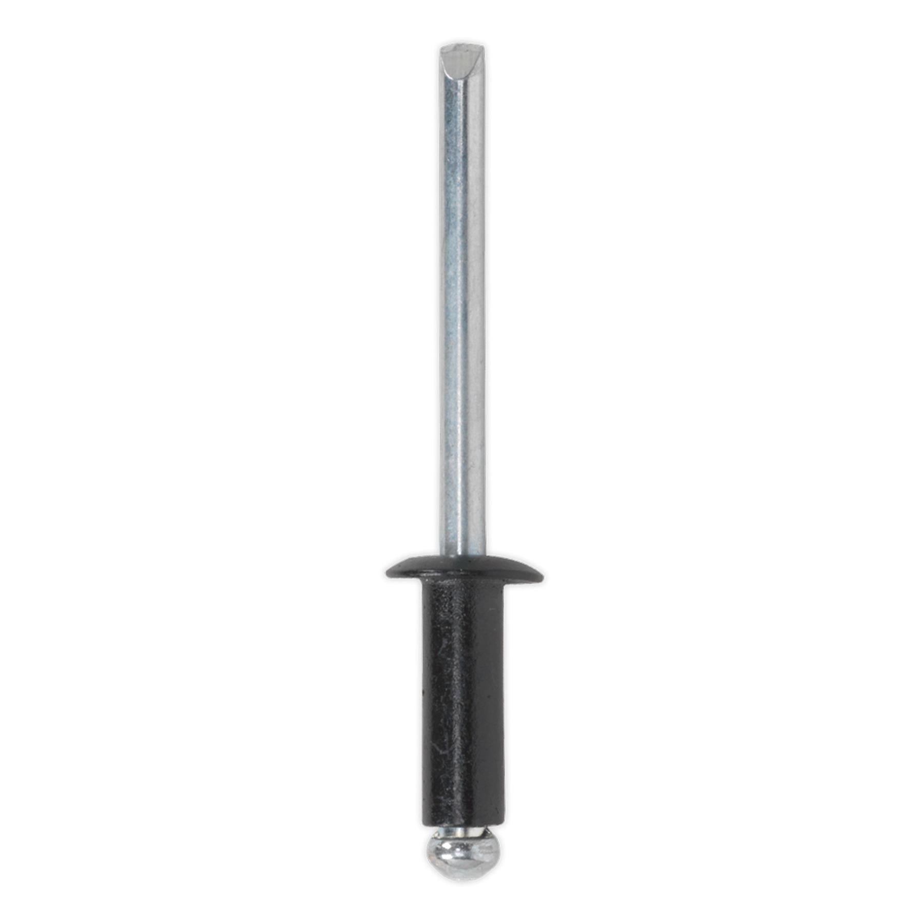 Sealey Aluminium Rivet Black Standard Flange 3.2 x 8mm Pack of 200