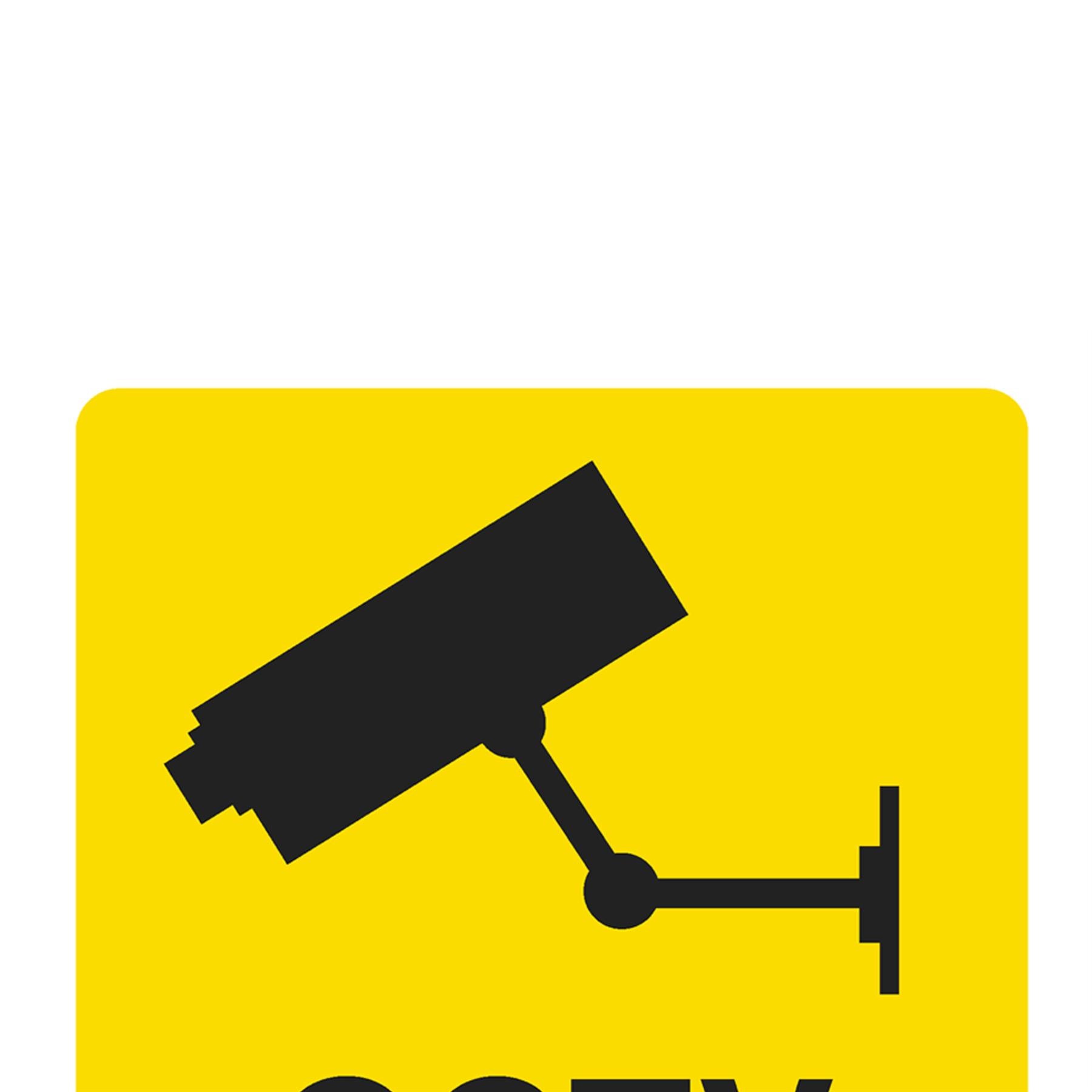 Warning Safety Sign - CCTV - Self-Adhesive Vinyl
