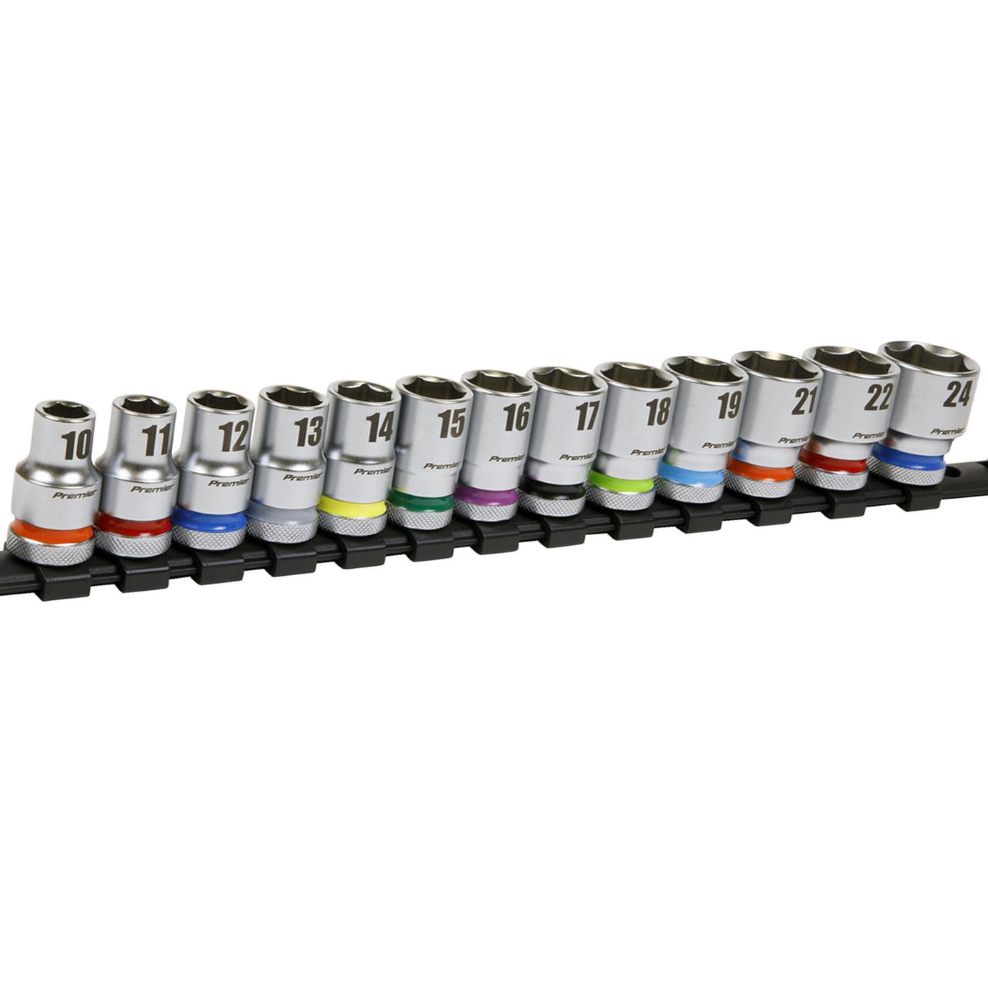 Sealey Socket Set 13pc 1/2"Sq Drive 6pt WallDrive� Metric