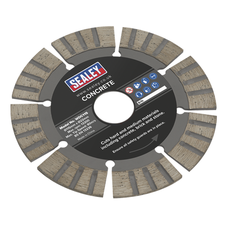 Sealey Concrete Cutting Disc Dry Use �115mm