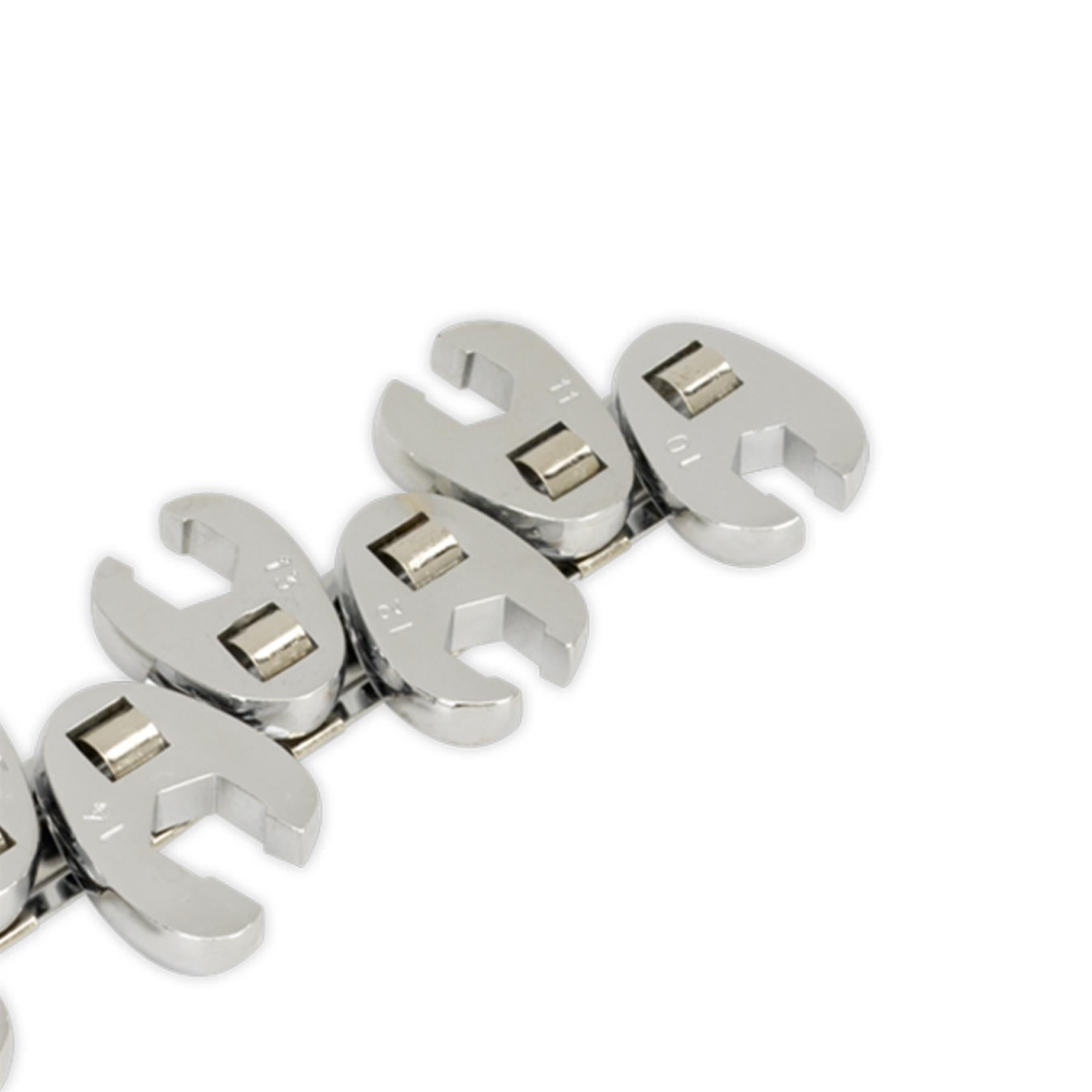 Sealey Crow's Foot Wrench Set 10pc Flare Nut 3/8"Sq Drive Metric