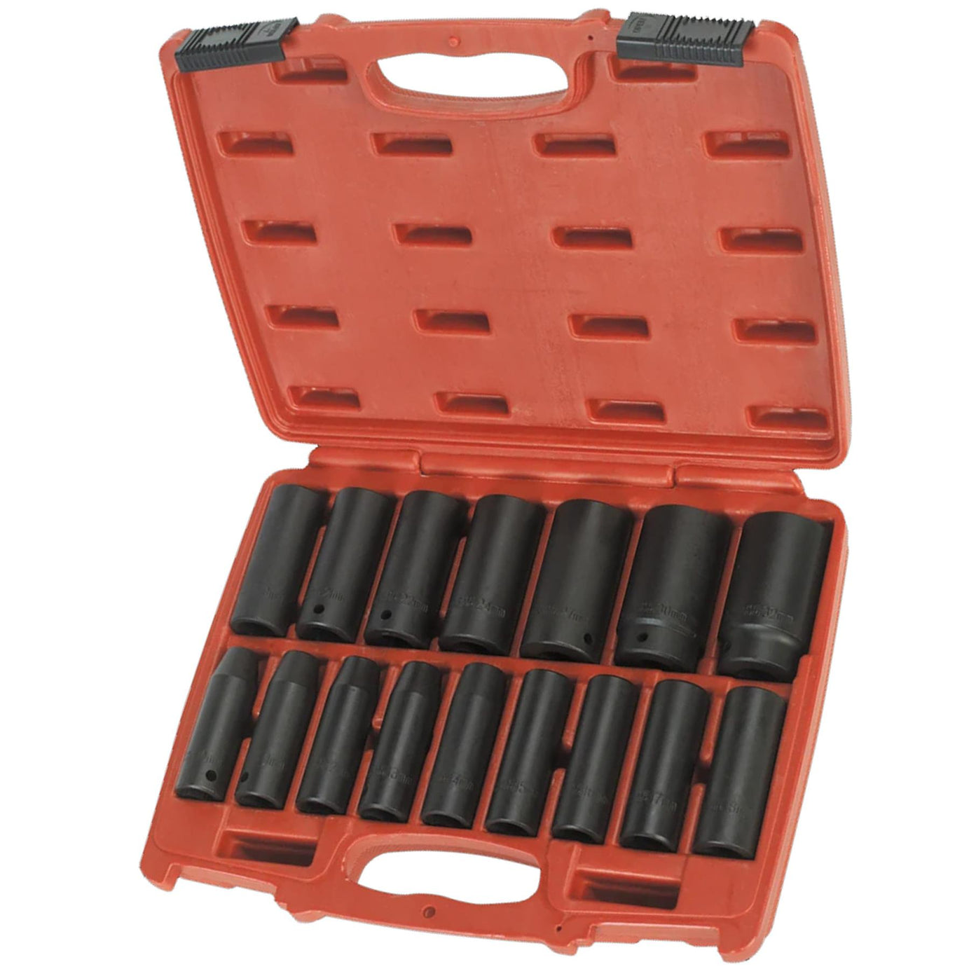 Sealey Impact Socket Set 16pc 1/2"Sq Drive Deep Metric