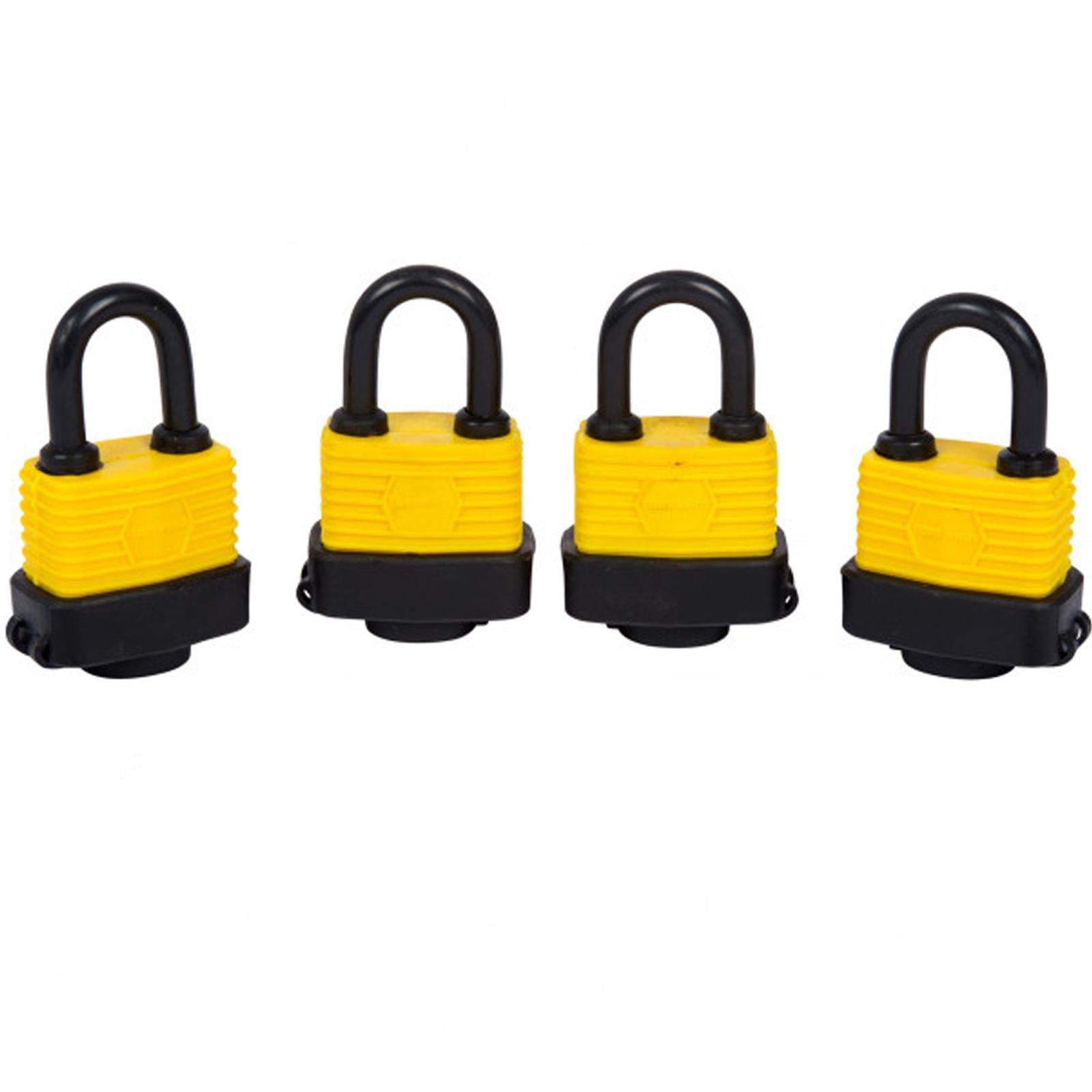 BlueSpot 4 Padlocks Same Key water resistant Padlocks Keyed Alike ShedLock