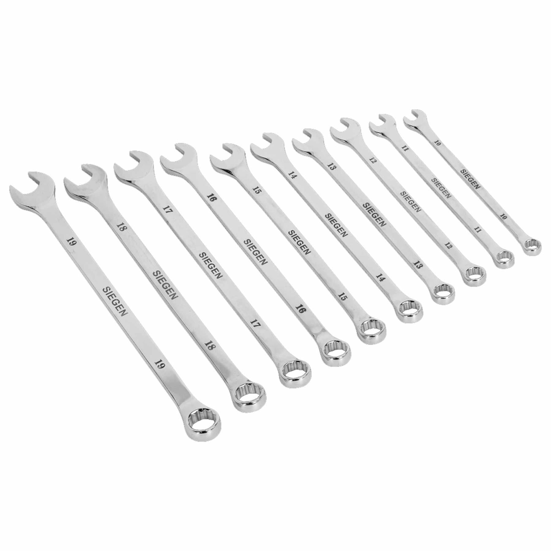 Sealey Combination Spanner Set 10pc Extra-Long Metric