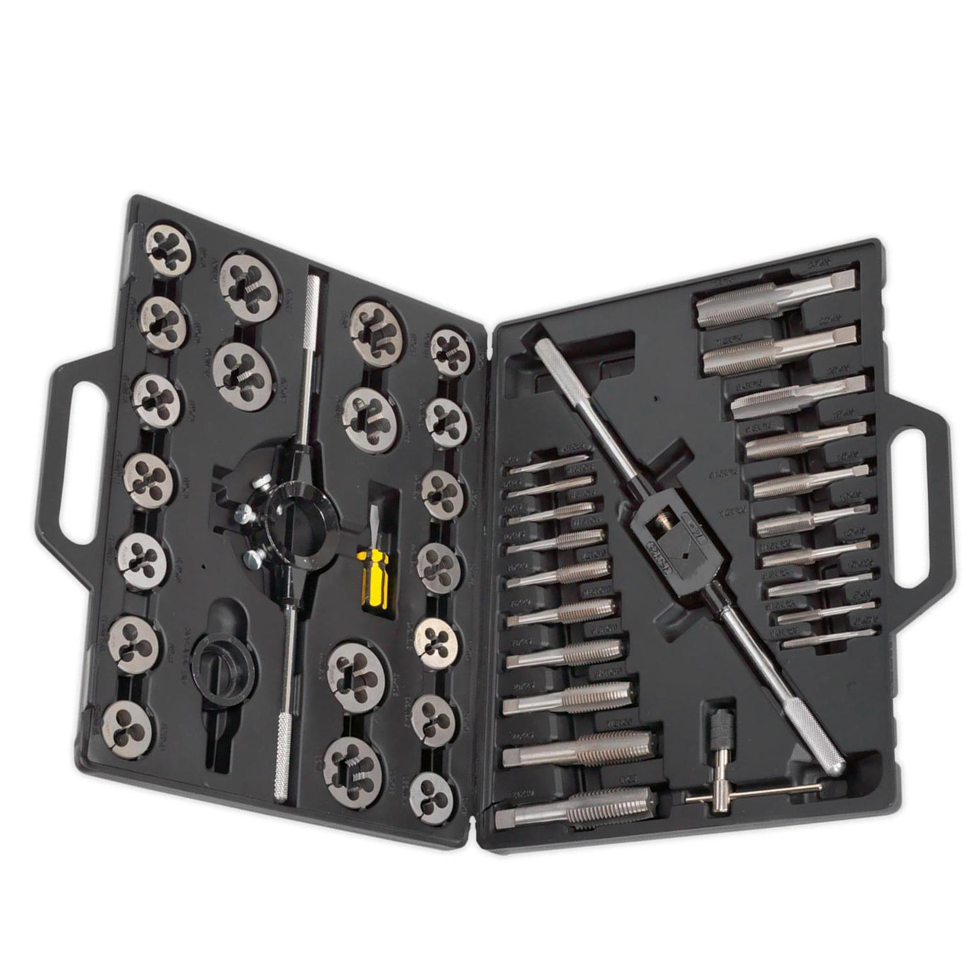 Sealey 45pc Tap and Die Set Split Dies Imperial Thread Cutting Tool 1/4" - 1"