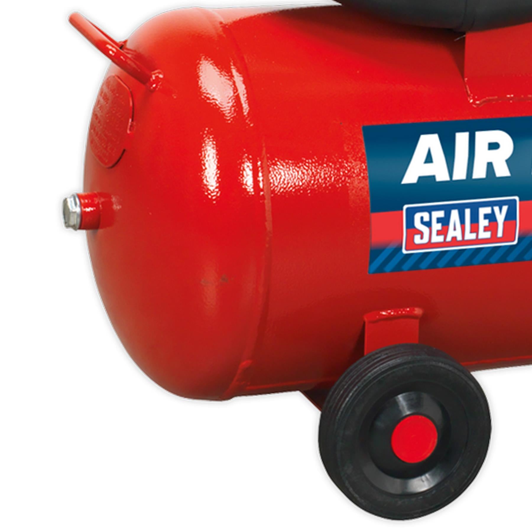 Sealey Compressor 50L V-Twin Direct Drive 3hp Oil Free