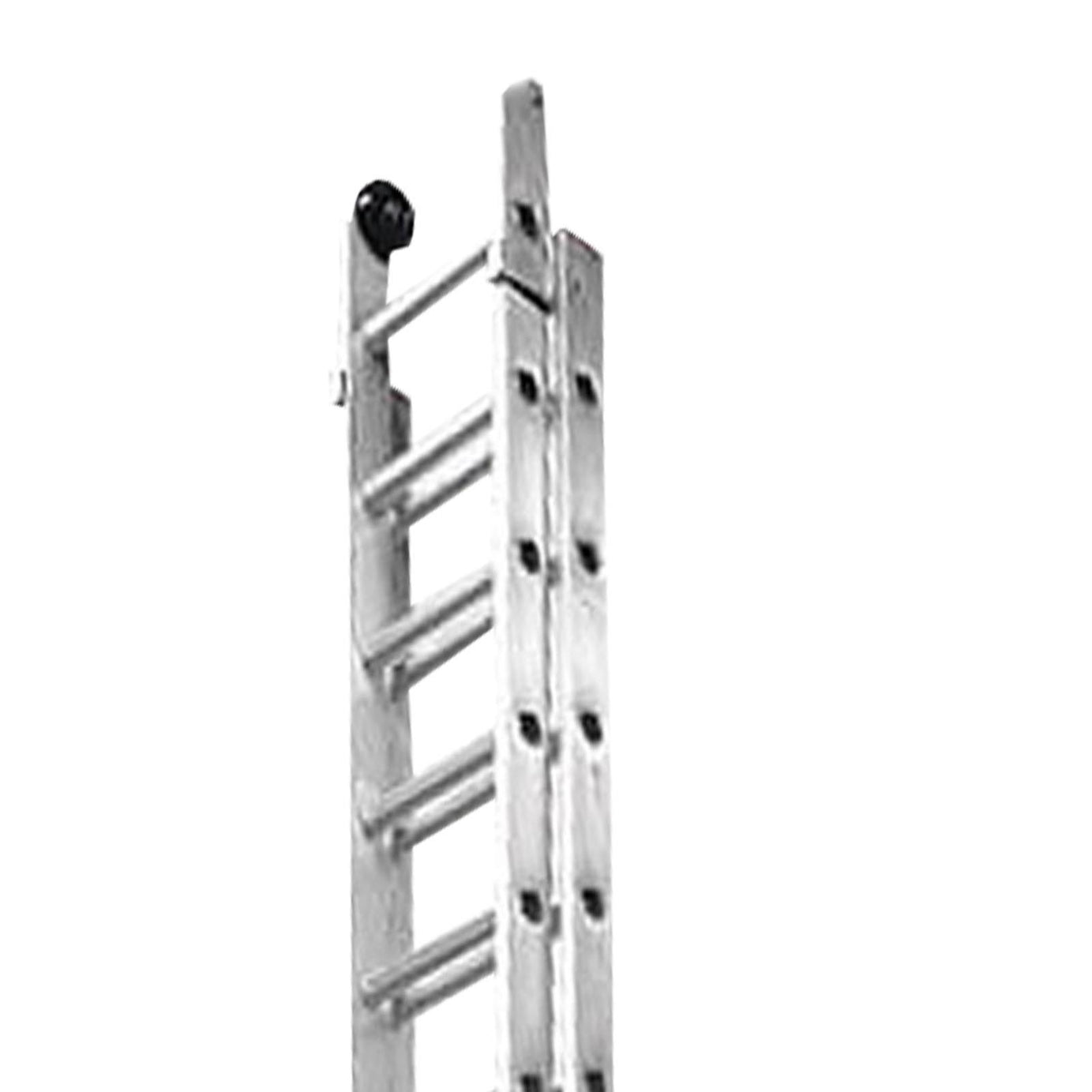 Dapetz 11 Rung Aluminium Extension Ladder 3m, Double Section, Made In Uk